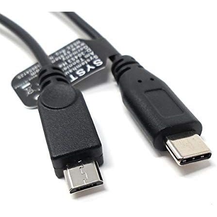 Systemhaus Zakaria USB 2.0 Y Kabel Micro B Buchse zu Typ C und Micro B Stecker 25 cm Hochwertiges Kabel