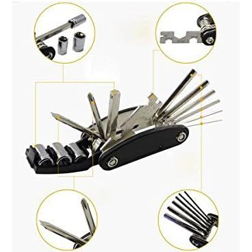 System-S 15 in 1 Multitool Reparaturset Werkzeug Kit Sechskant-schlüssel Stiftschlüssel Sechskantschlüssel Speichenschlüssel Kreuz- und Schlitzschraubenzieher