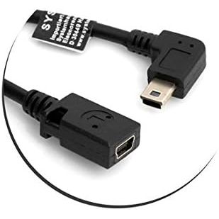 Mini USB Kabel 90 Grad Linker Winkelstecker Auf Mini USB Buchse Daten Und Ladekabel 27 cm