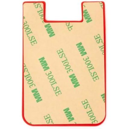 Roter Silikon Kartenhalter Smartphone Hülle Kartenetui Mit Klebefläche Zur Sofortigen Nutzung