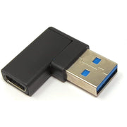 USB C Buchse auf USB A Stecker Adapter Winkel Kabel 3.1 5 Gbit/s Schwarz Schnelle Datenübertragung