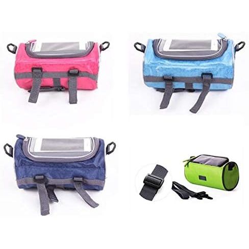 SYSTEM-S 2in1 Lenkertasche Fahrradhalterung Fahrradtasche Schultertasche Schutzhülle für 4,8 Zoll inch Geräte Smartphones