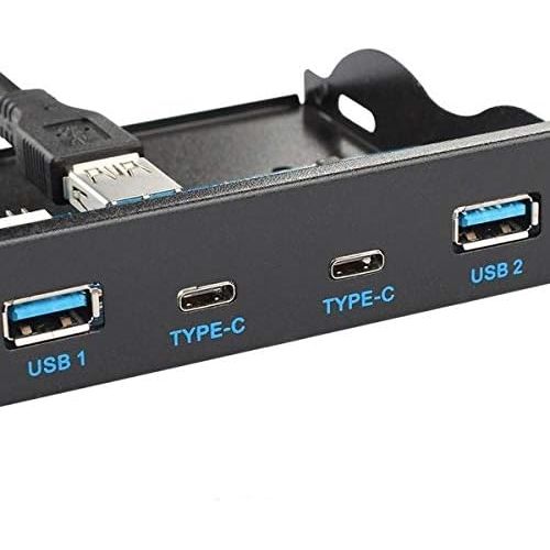 USB Hub Panelmontage 2x USB A 3.0 Und 2x USB C 3.1 Für Motherboard 20 Poliges Anschlusskabel
