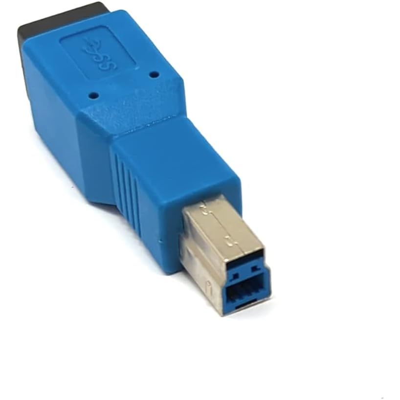 SYSTEM-S USB 3.0 Adapter Typ A Stecker zu Typ B Buchse Kabel in Blau