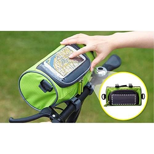 SYSTEM-S 2in1 Lenkertasche Fahrradhalterung Fahrradtasche Schultertasche Schutzhülle für 4,8 Zoll inch Geräte Smartphones
