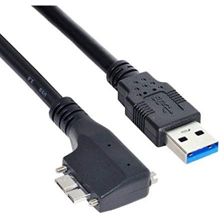 USB 3.0 Kabel Typ A zu Micro B Winkelstecker Schwarz 120 cm SuperSpeed 5 Gbit Datentransfer