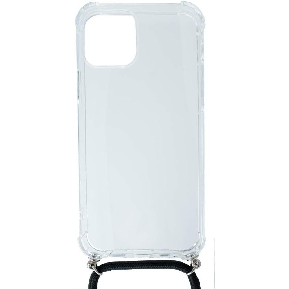 SYSTEM-S Hülle mit Band aus Silikon in transparent Schutzhülle kompatibel mit iPhone 12