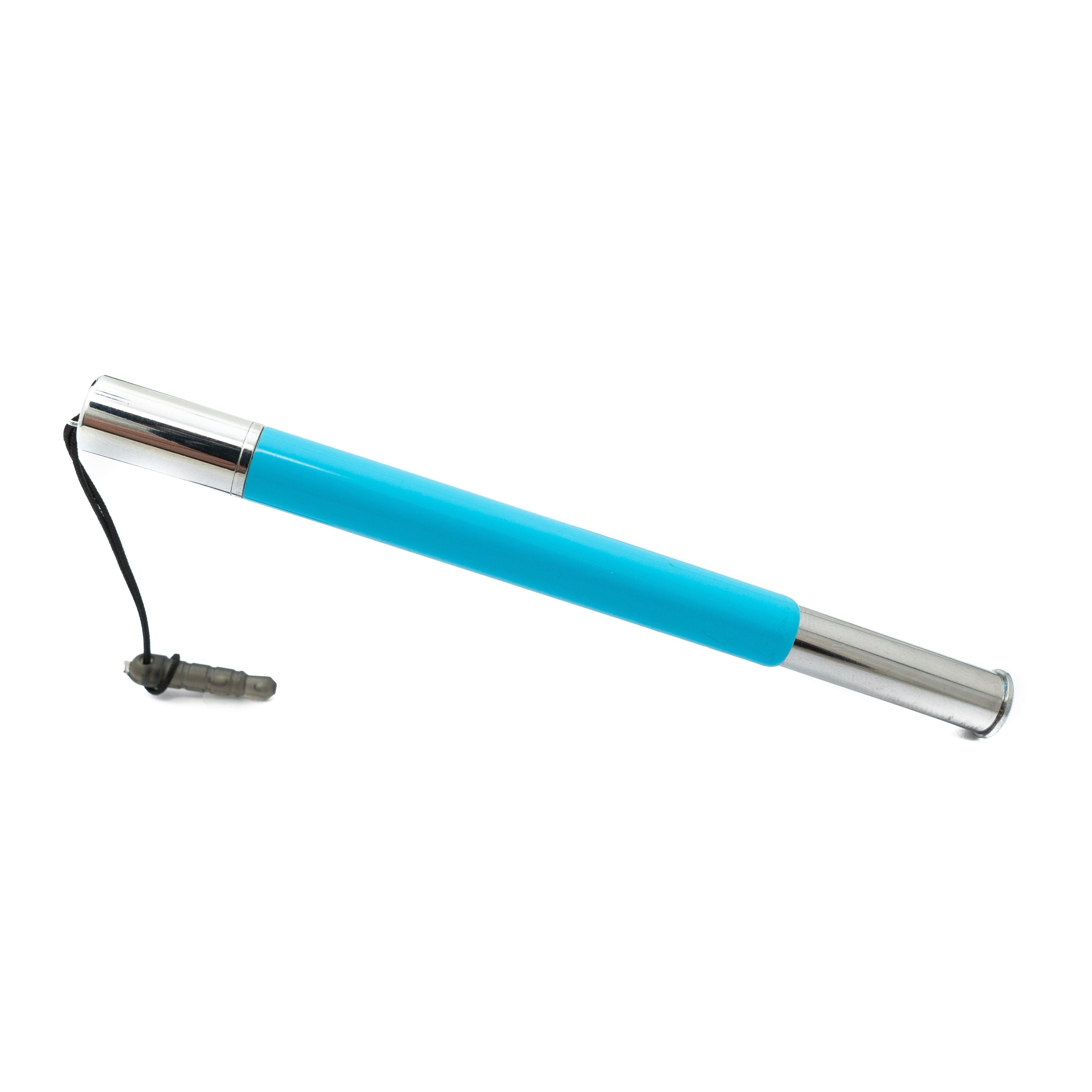 System-S Touchpen Blau Aluminium Stylus Mit Silikonspitze Kappe Schlaufe Ausfahrbar