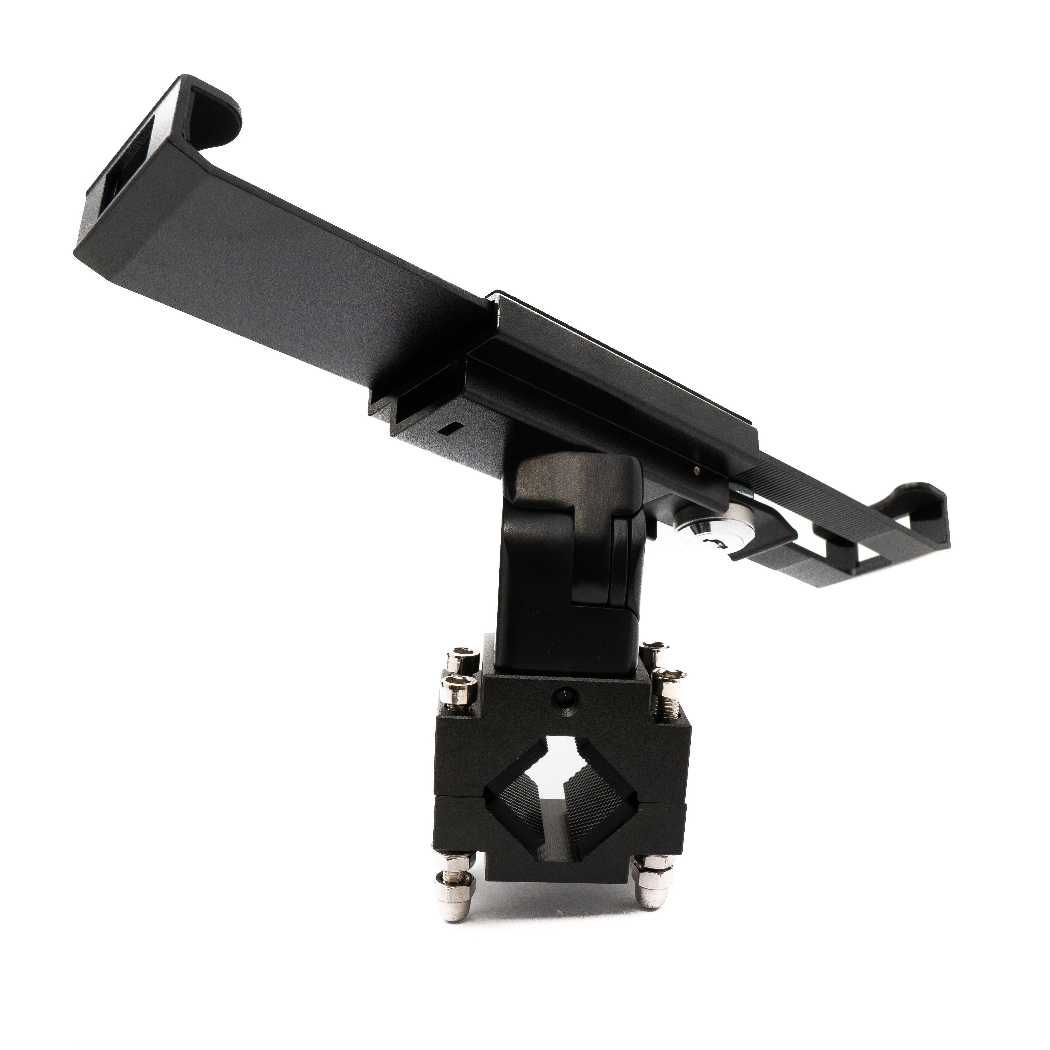 SYSTEM-S Diebstahlschutz Stangenhalterung Mit Schloss Schwarz Für Tablets 7 Bis 10,5 Zoll