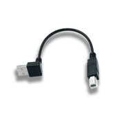 System-S USB 2.0 Kabel Typ B Zu Typ A Winkelstecker 20 Cm Platzsparendes Kabel Schneller Datentransfer