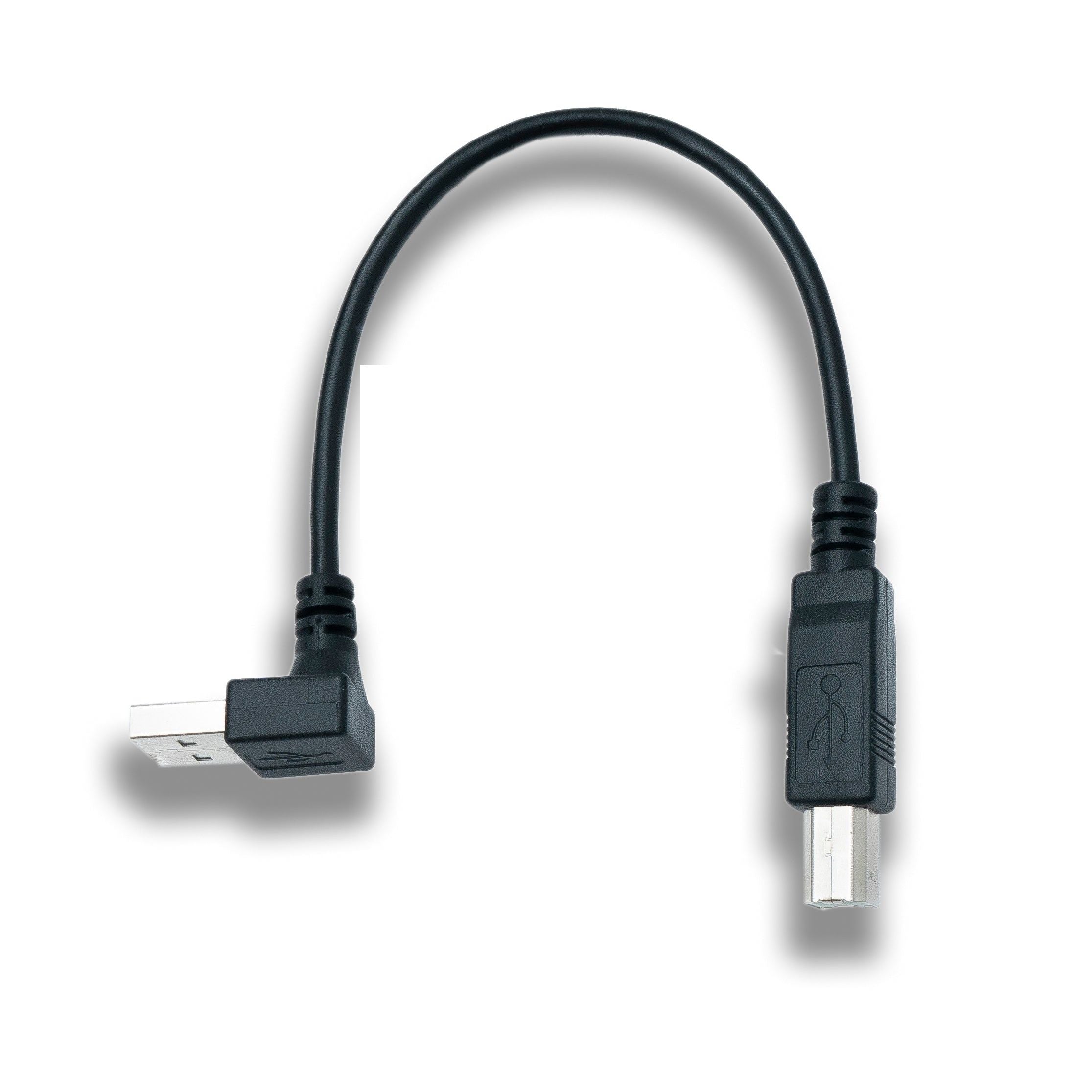 System-S USB 2.0 Kabel Typ B Zu Typ A Winkelstecker 20 Cm Platzsparendes Kabel Schneller Datentransfer