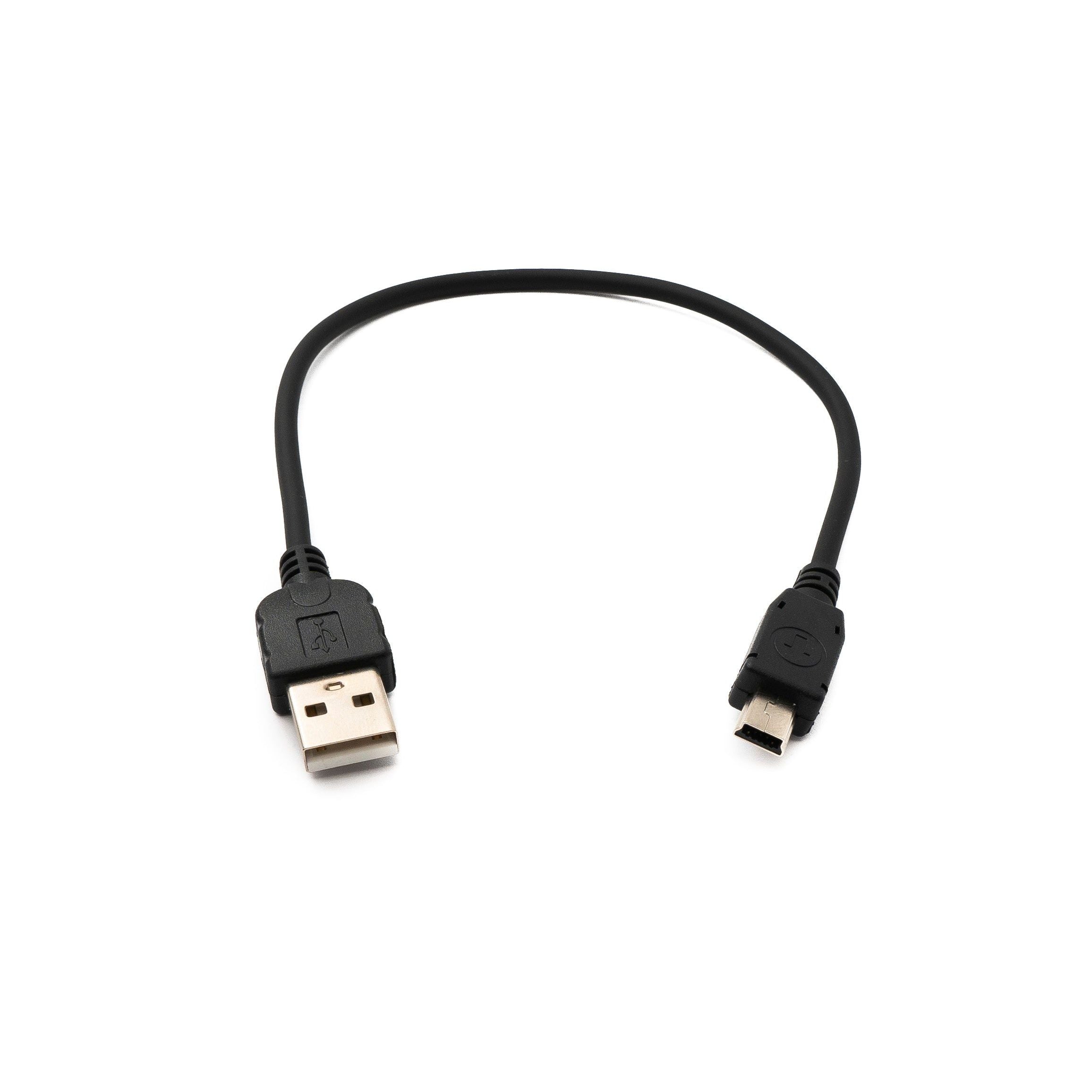USB 2.0 Kabel 20 cm Mini B zu Typ A Schwarz Adapter Für PC Laptop Kamera Speichergerät