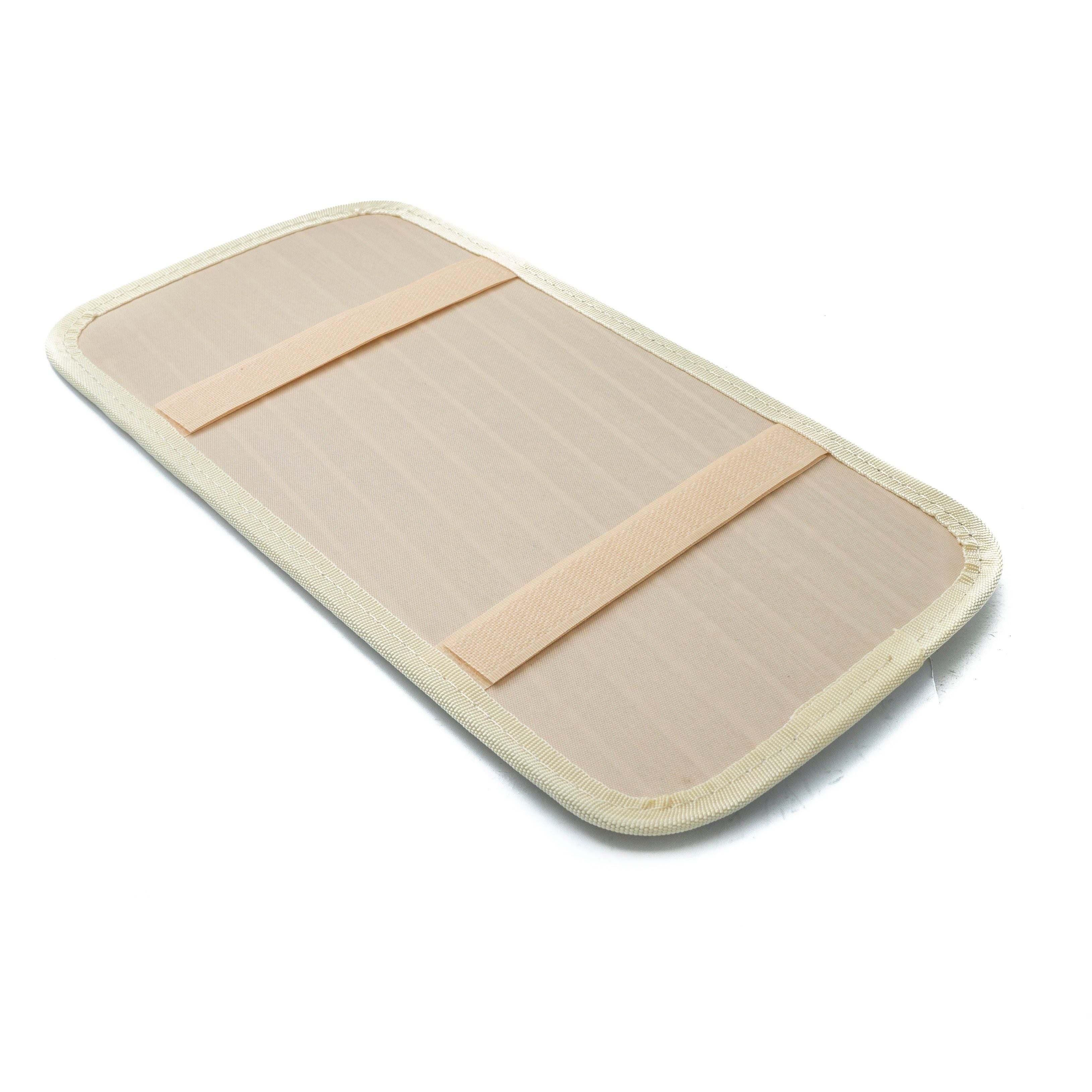 Beige Sonnenblende Halterung Auto KFZ Organizer Lederoptik Mit 8 CD Fächer Visitenkartenfächer