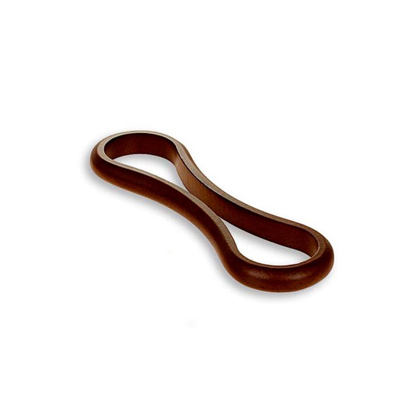 SYSTEM-S Echtholz Kabelmanager Wrap Kabelaufroller Aufwickler Kabelschutz für Kopfhörer aus NussbaumHolz Größe Medium