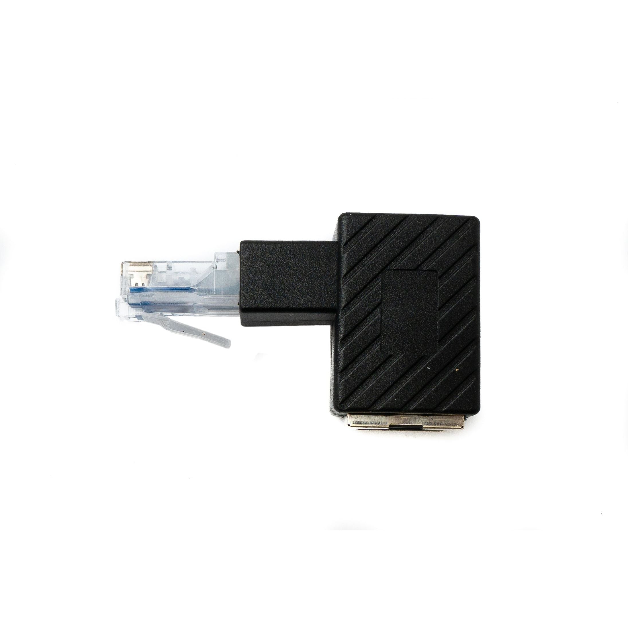 RJ45 Winkelstecker Zu Buchse LAN Adapter Platzsparende Ethernetverbindung In Schwarz