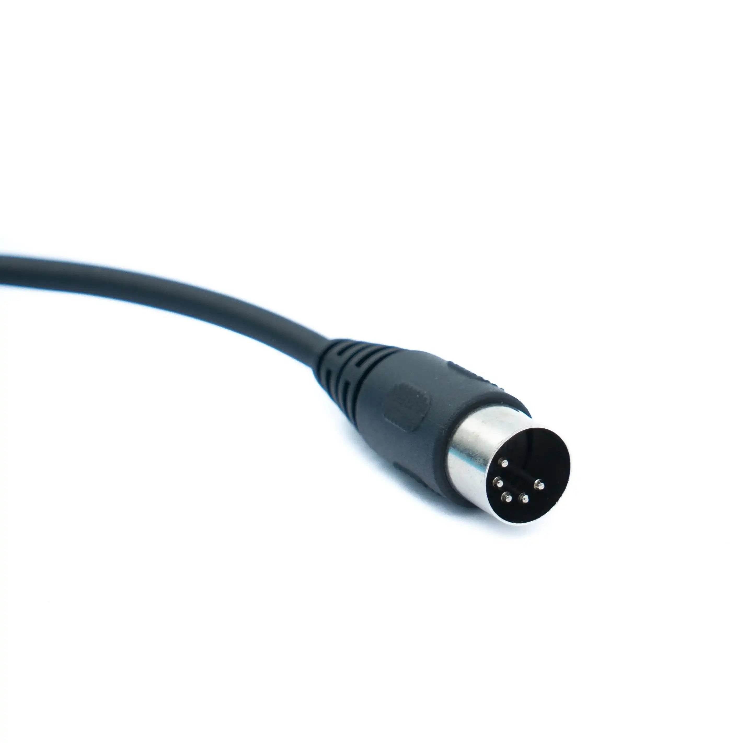 DIN Y Kabel 5 Polig 180 Grad Stecker Zu 2x RCA Stereo MIDI Schwarz 50 Zentimeter