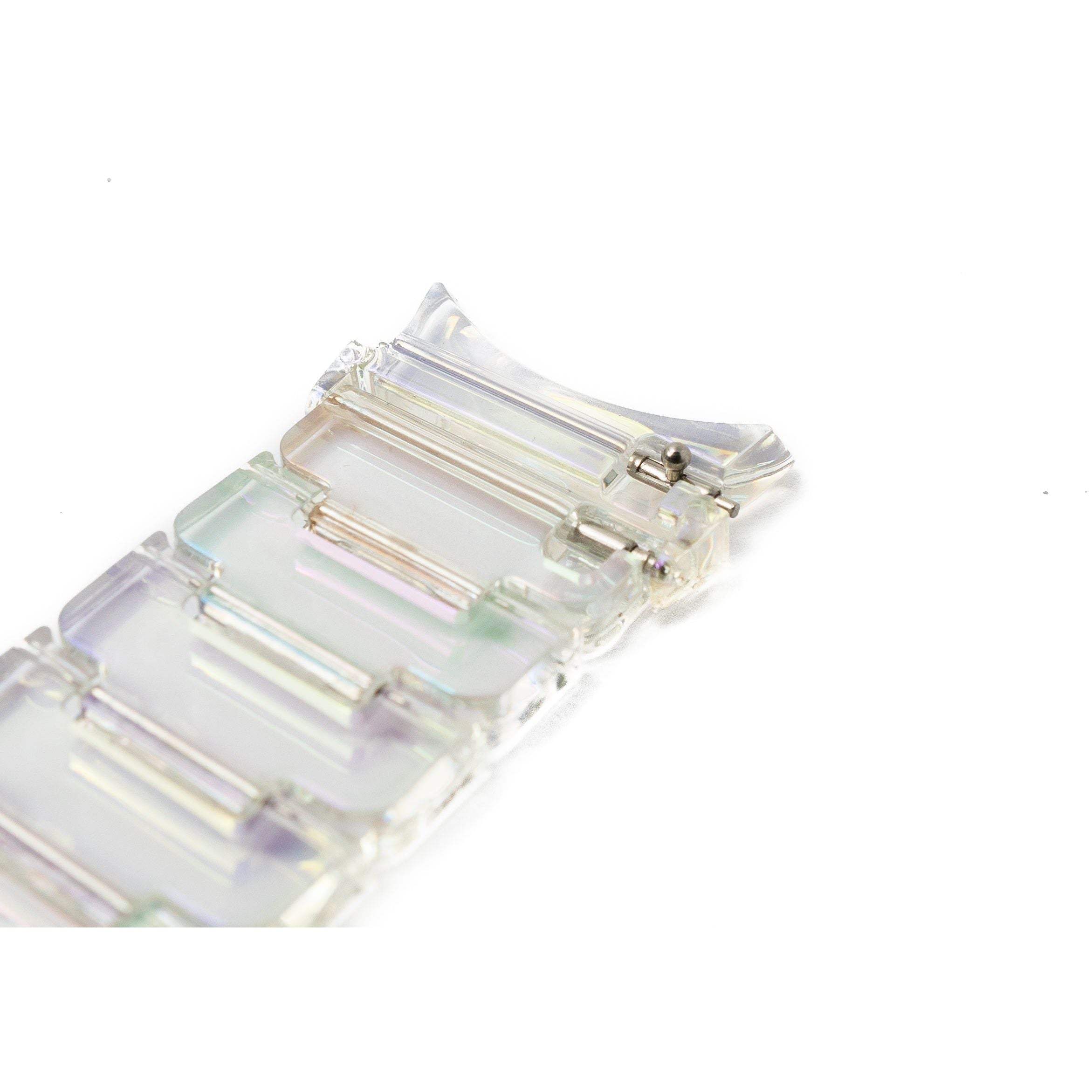 SYSTEM-S Armband 20 mm aus PC für Samsung Galaxy Watch 5 4 Smartwatch in Transparent Bunt