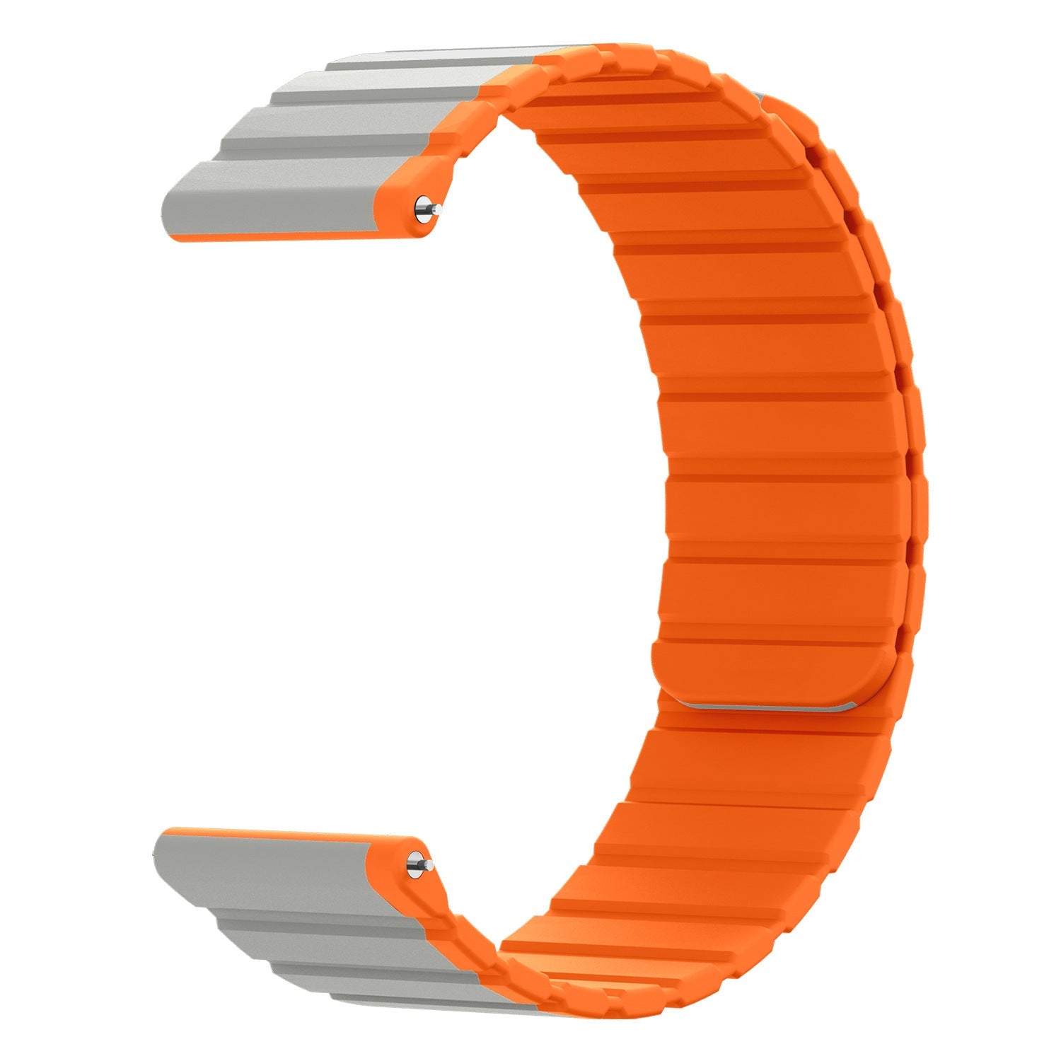 Silikonarmband 20 mm Magnetverschluss Orange Für Samsung Galaxy Watch 5 Und 4 Kompatibel