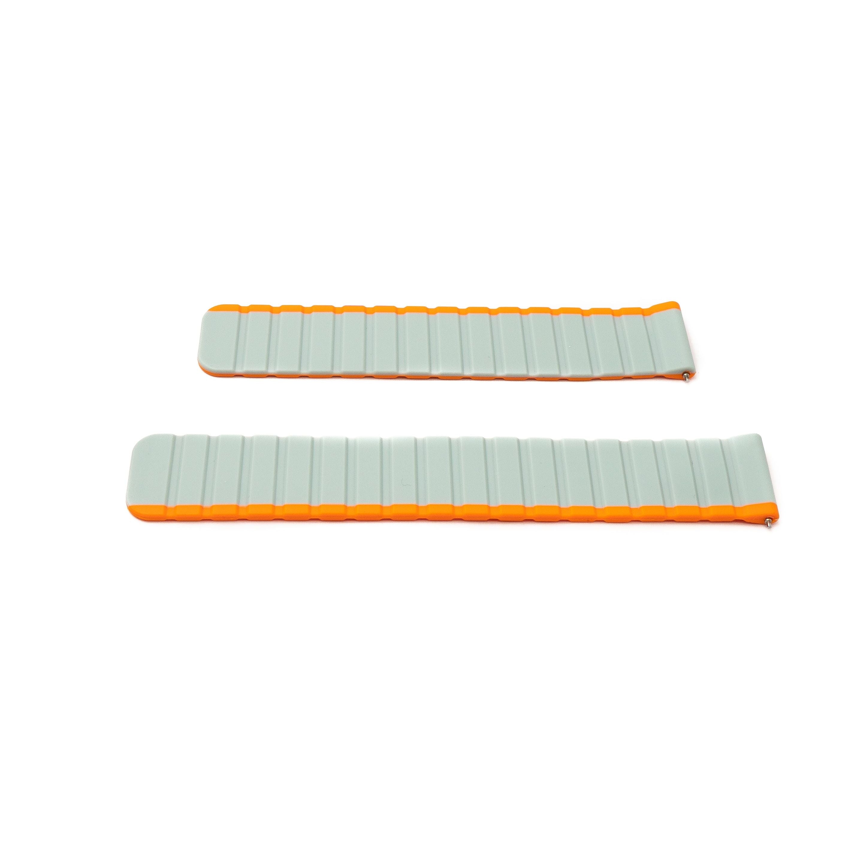 Silikonarmband 20 mm Magnetverschluss Orange Für Samsung Galaxy Watch 5 Und 4 Kompatibel