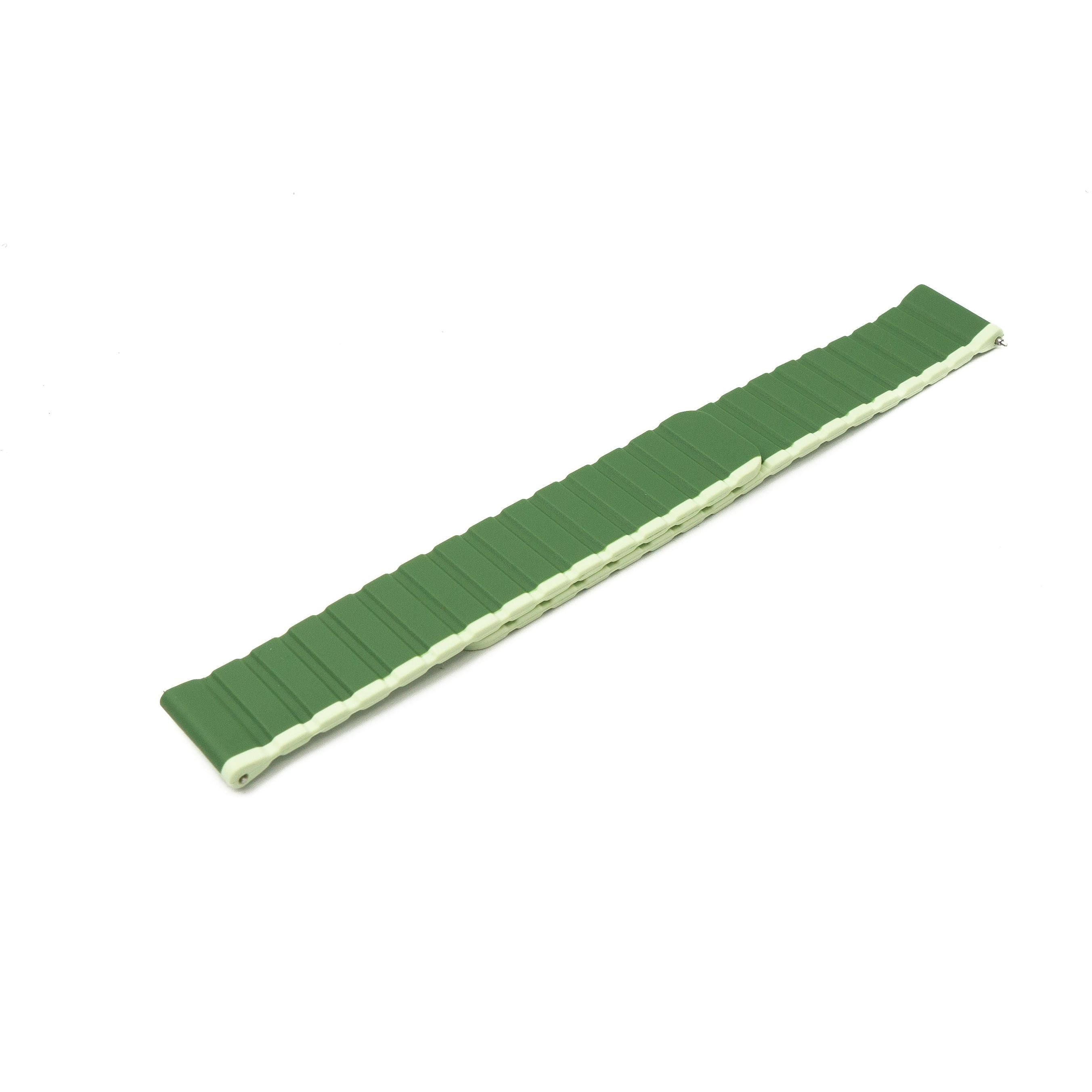 Grünes Silikonarmband Mit Magnetverschluss Für Samsung Galaxy Watch 5 Und 4 20 Mm Breite