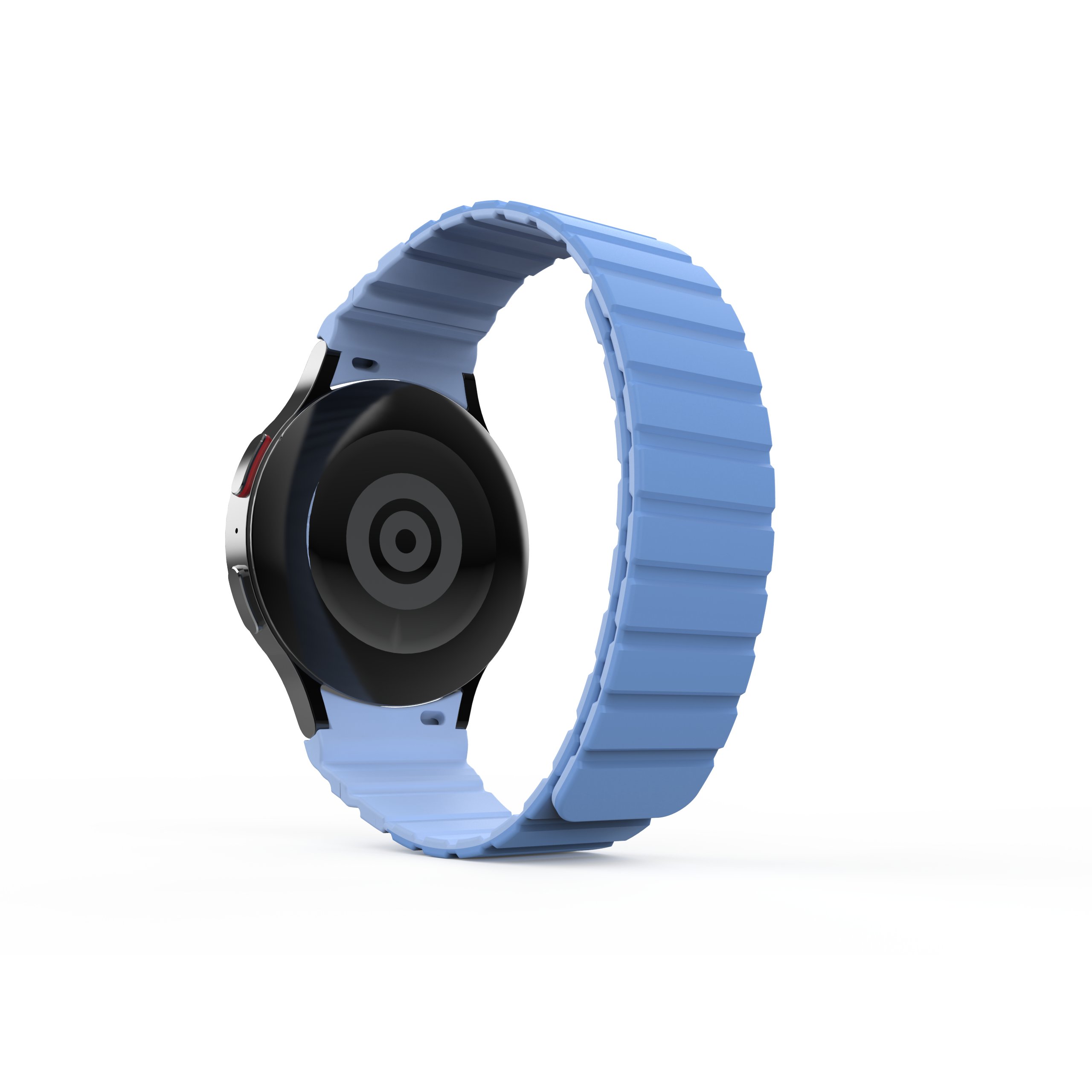 SYSTEM-S Armband 20 mm aus Silikon magnetisch für Samsung Galaxy Watch 5 4 in Blau