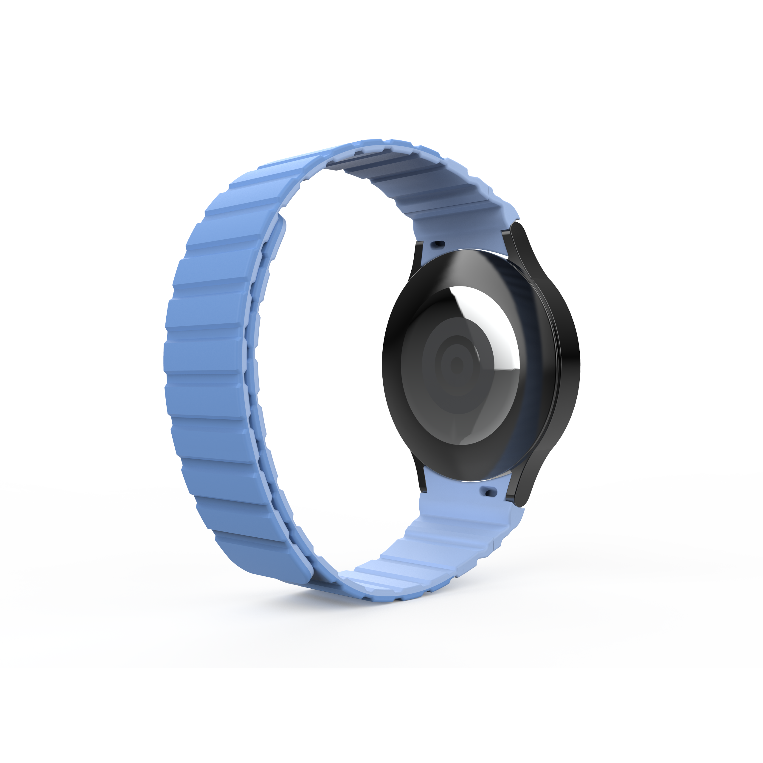 SYSTEM-S Armband 20 mm aus Silikon magnetisch für Samsung Galaxy Watch 5 4 in Blau