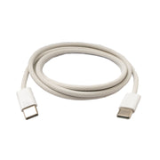 SYSTEM-S USB 3.1 Typ C Kabel 100 cm Stecker zu Stecker 5 Gbit/s geflochten Weiß
