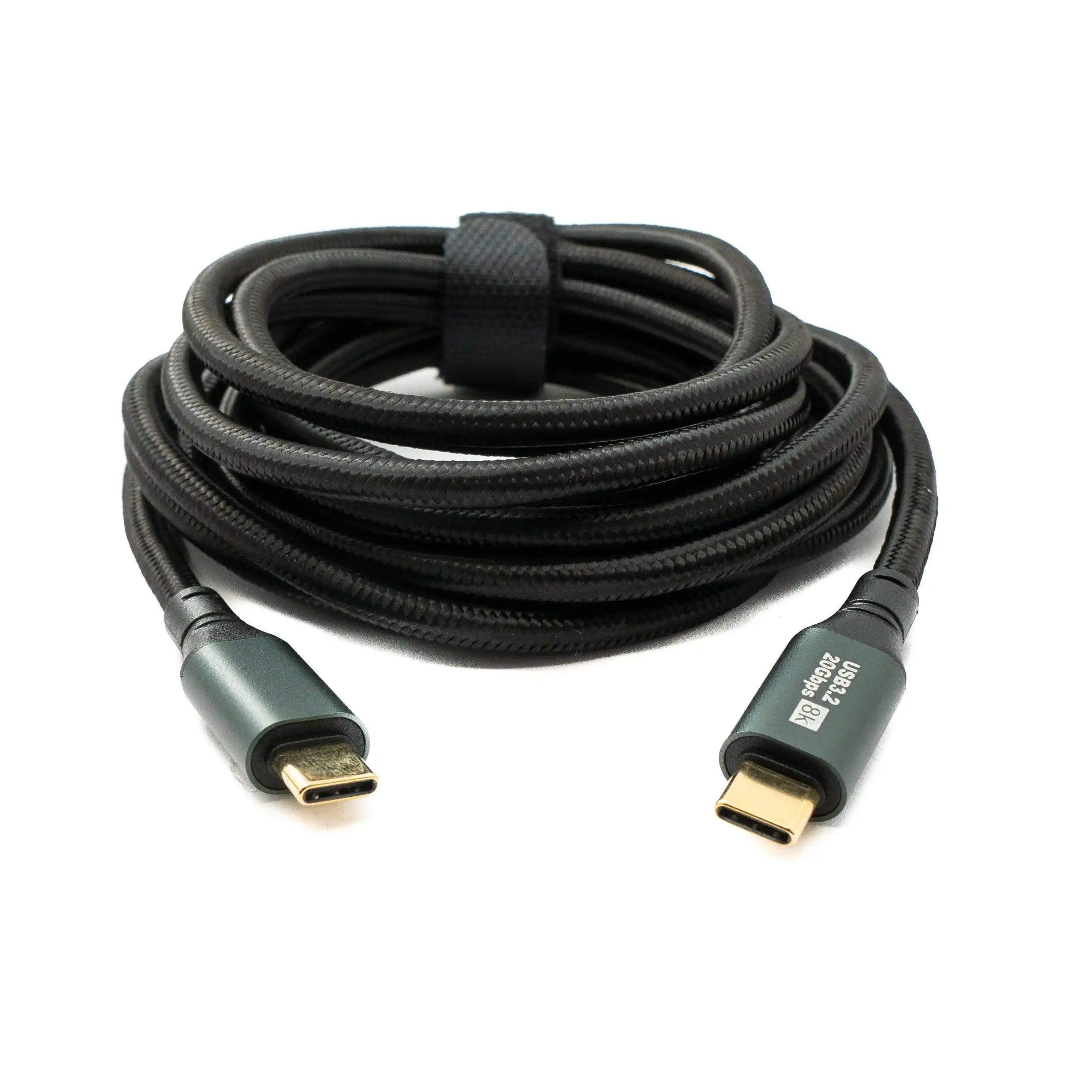 USB Typ C Kabel 3 m Geflochten 8K Gen 2 20 Gbit Pro Sekunde 100 W Kompatibel Mit iPhone 15