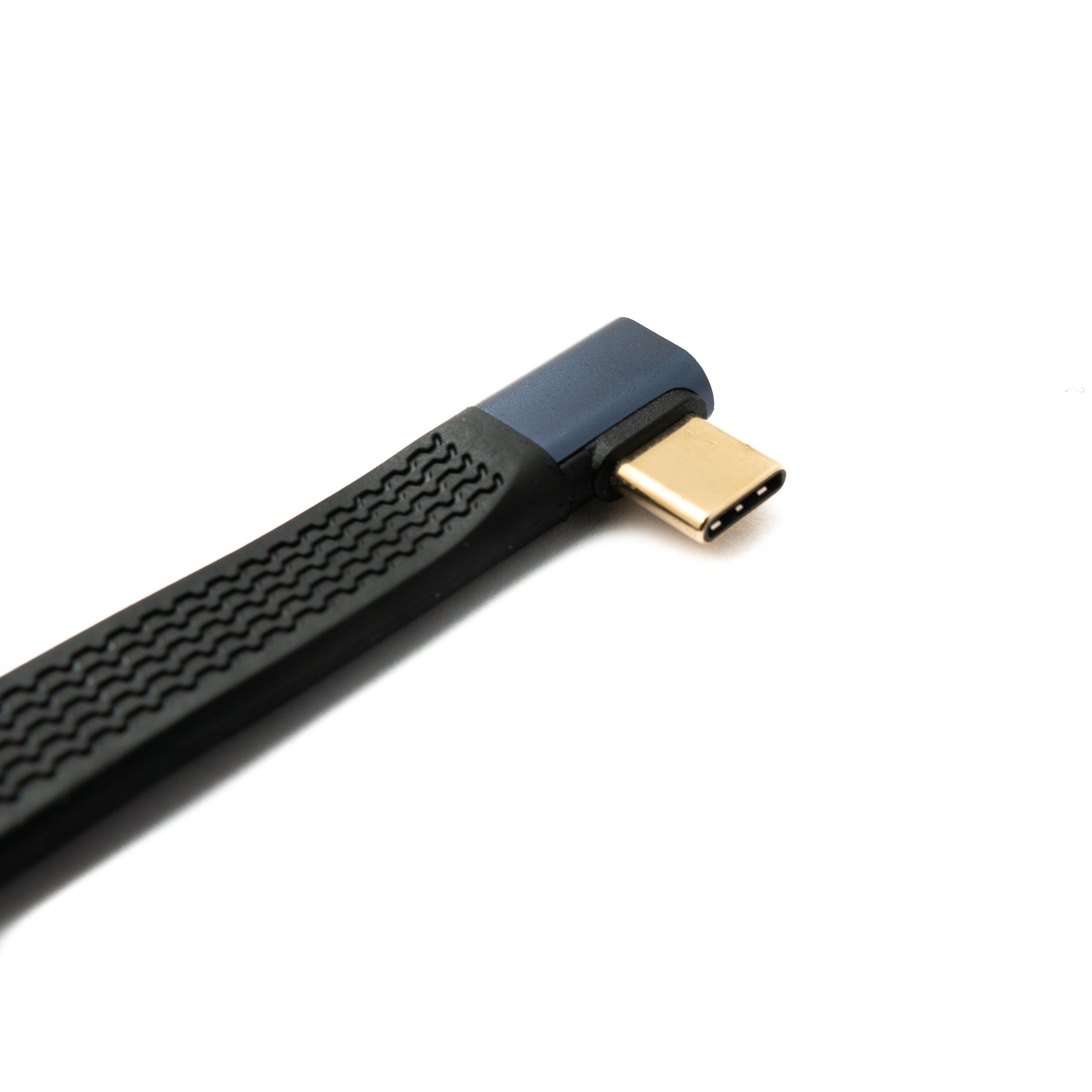 USB4 USB Typ C Flachkabel 10 cm Winkel 40 Gbit s Leistung 240 W Abwärtskompatibel Highspeed