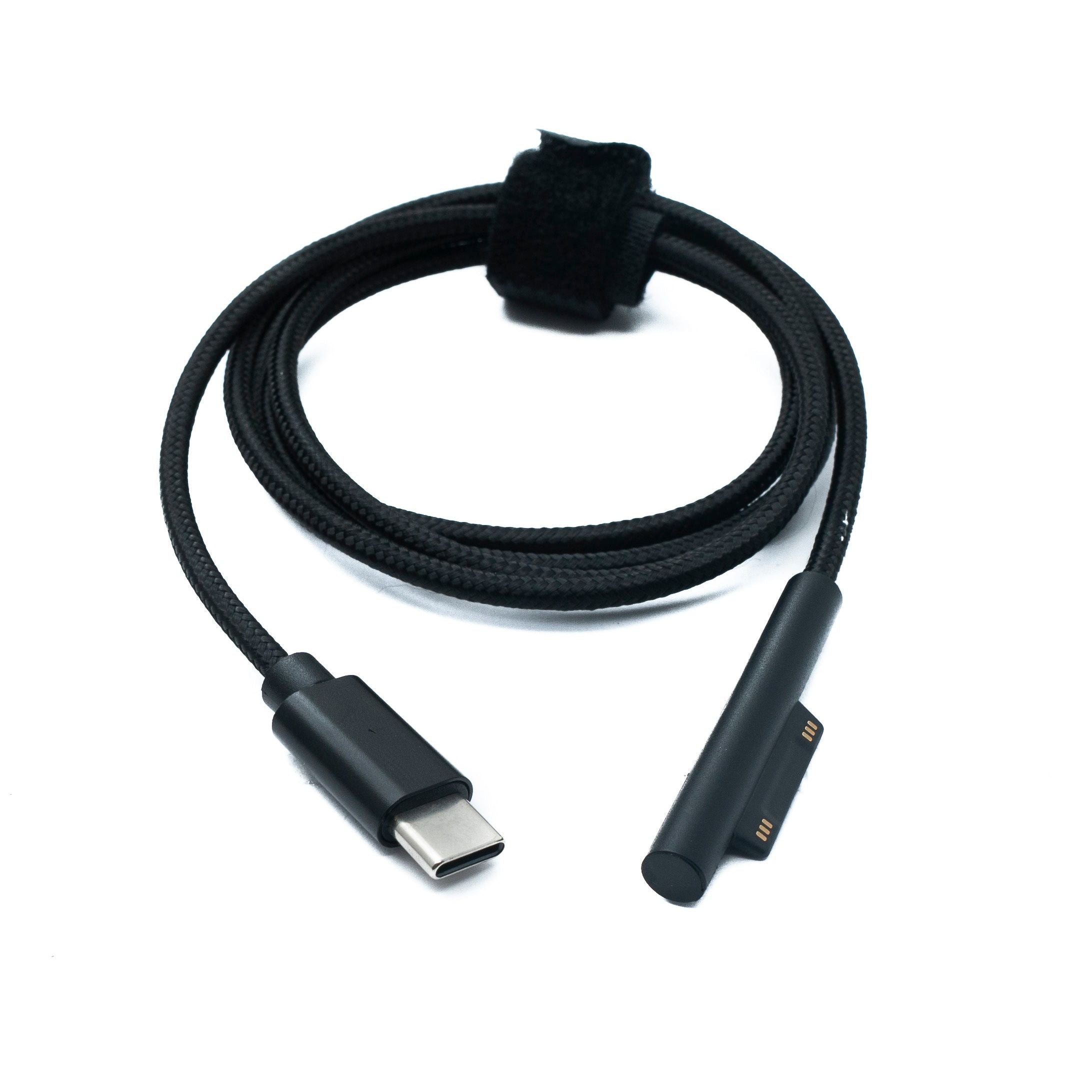 USB 3.1 Kabel Geflochten Schwarz Für Microsoft Surface Mit Bis Zu 5 Gbit Sekunde Länge 1 m