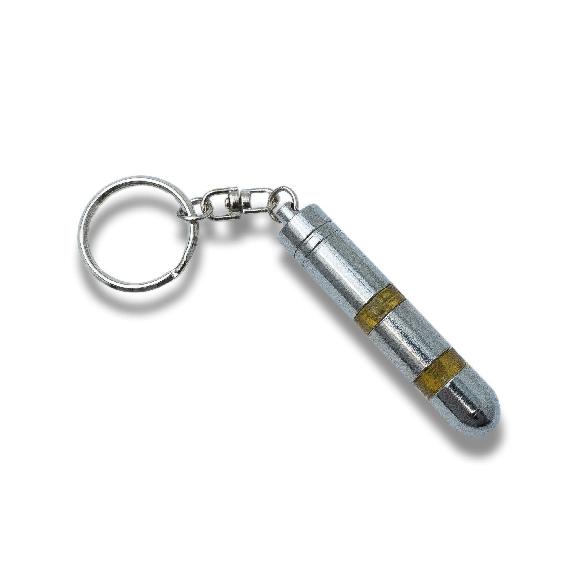 Auto Anti Statik Schlüsselanhänger Spannung Entlader Gelb Mit Magnet Und LED Anzeige Aus Kupfer