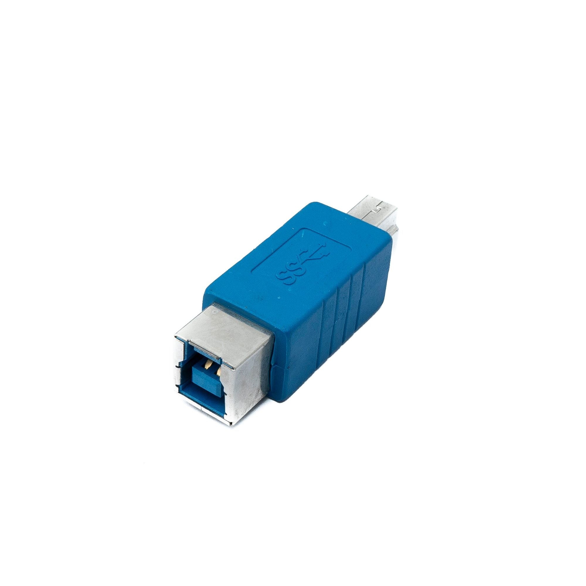 SYSTEM-S USB 3.0 Adapter Typ B Stecker Zu Buchse Blau - Datenübertragung Bis 5 Gbit Pro Sekunde