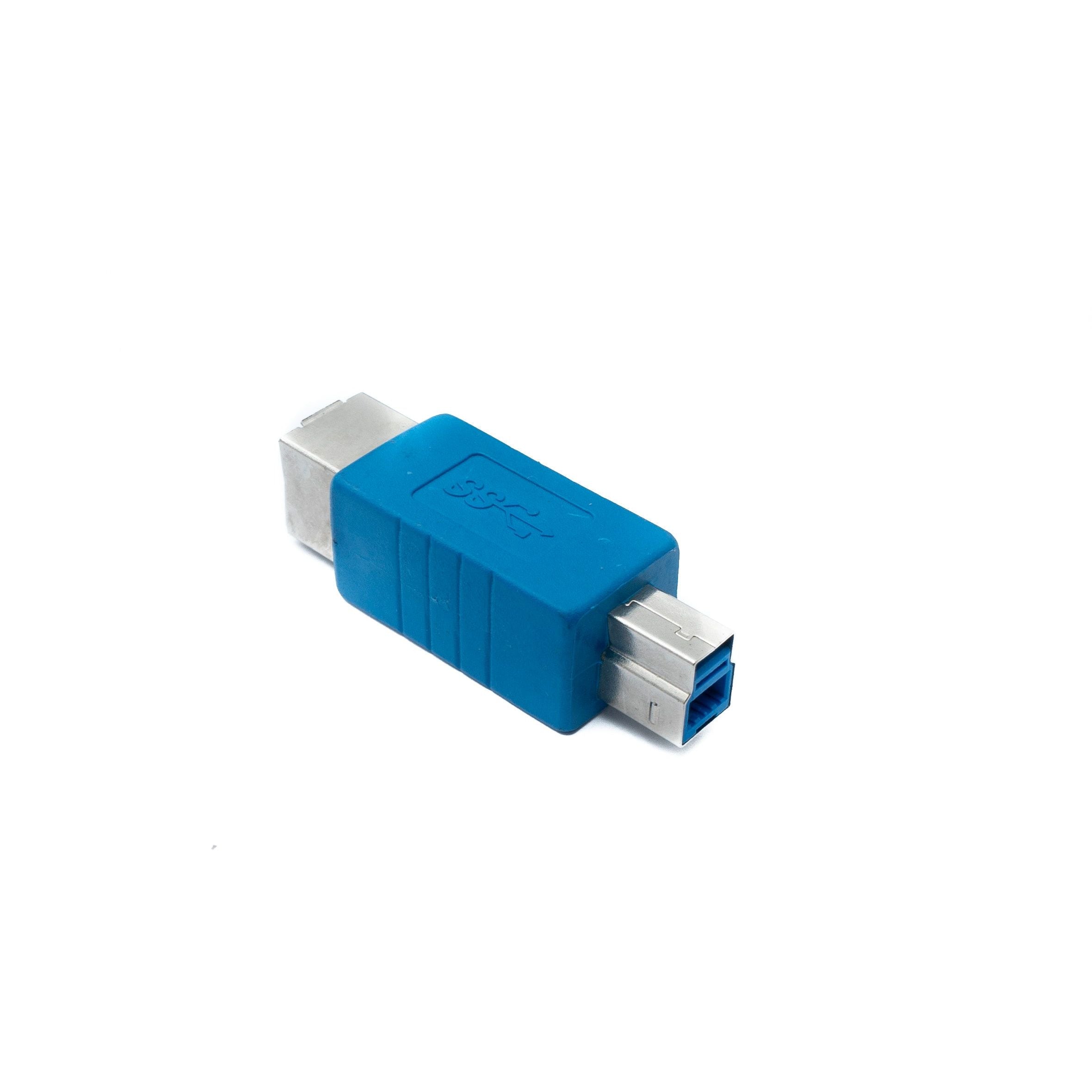 SYSTEM-S USB 3.0 Adapter Typ B Stecker Zu Buchse Blau - Datenübertragung Bis 5 Gbit Pro Sekunde
