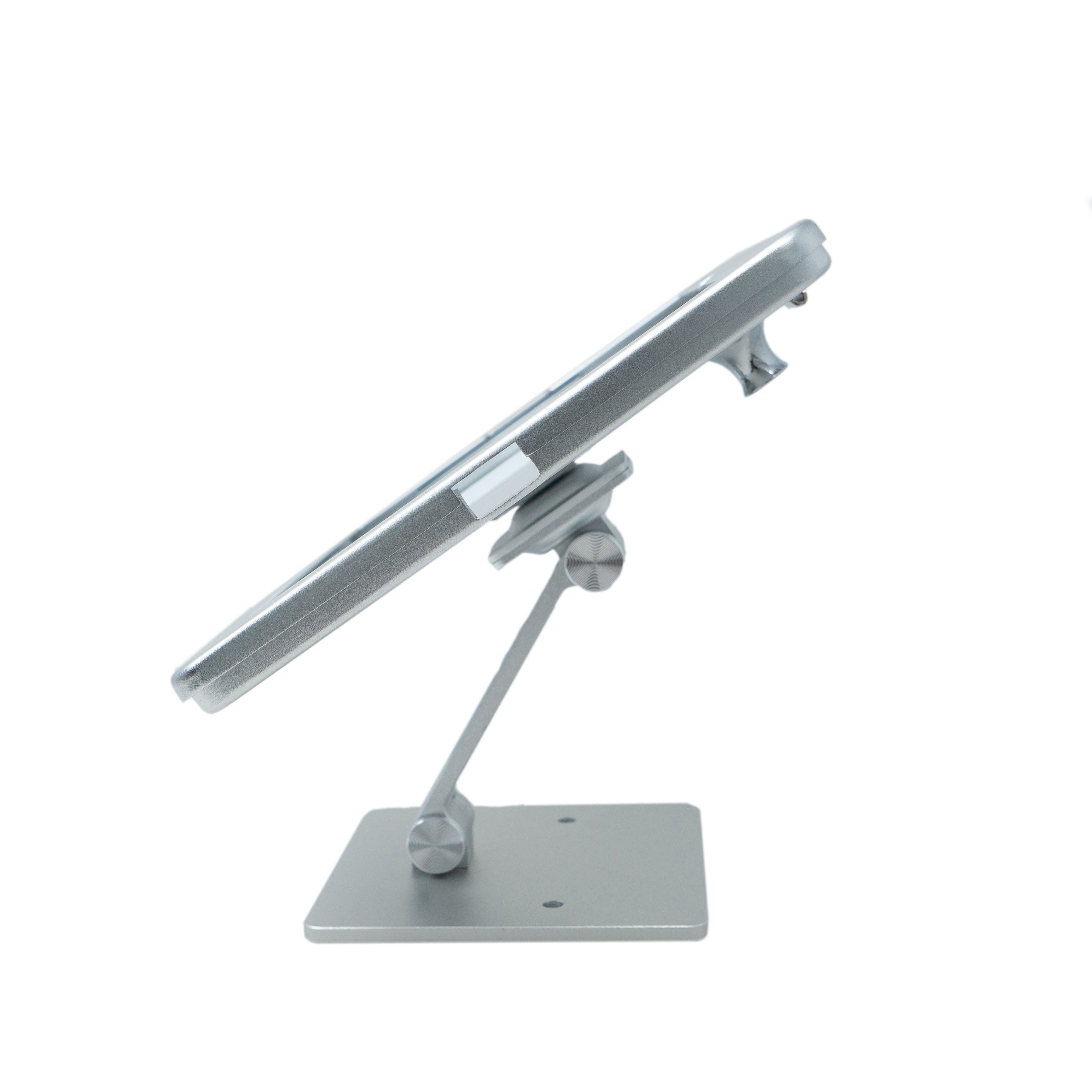 SYSTEM-S Tisch Halterung 360° Ständer abschließbar für iPad 10 Pro 11 Air 4 5 in Grau