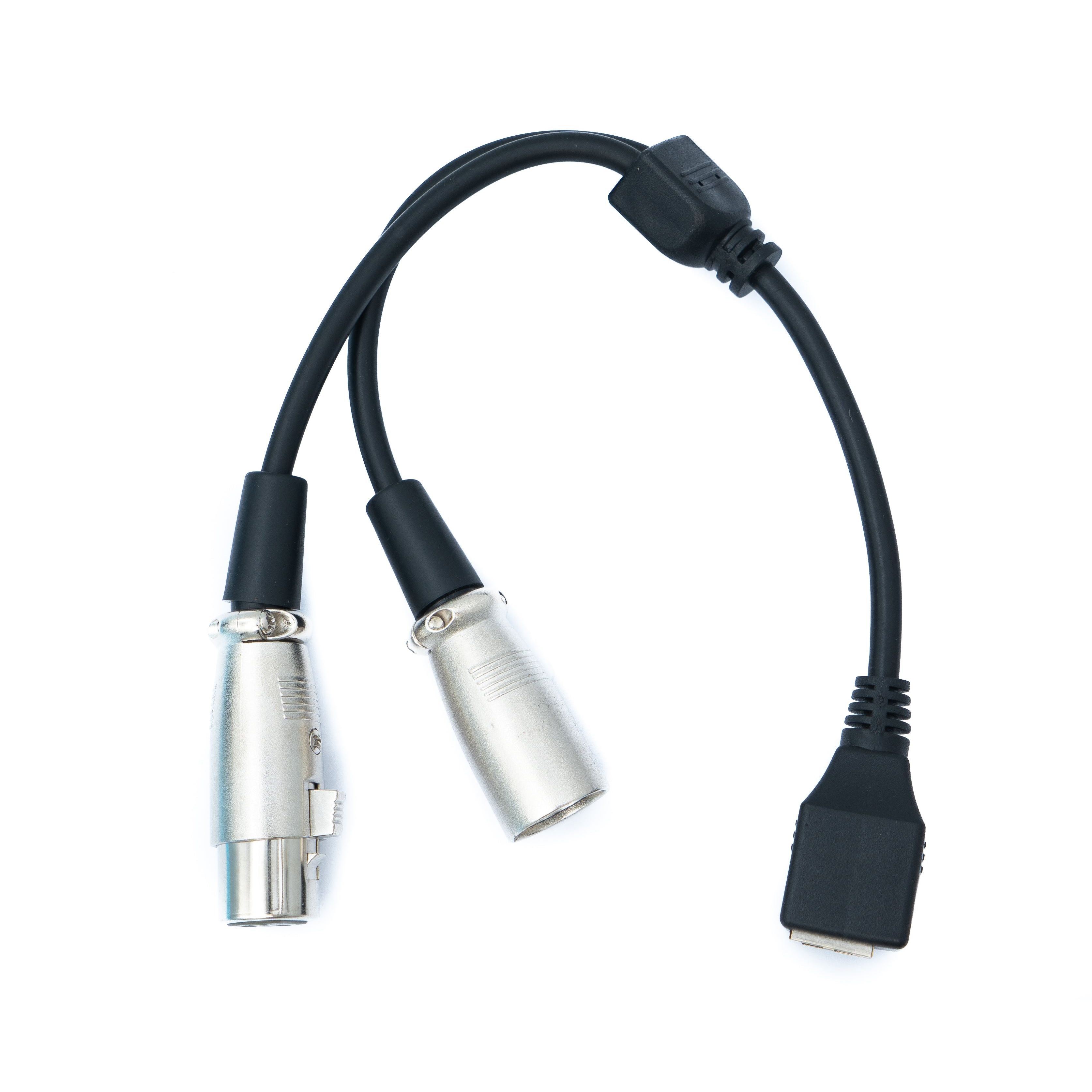 XLR Y Kabel 30 Cm 2x 3 Pol Buchsen Zu RJ45 Buchsen Schwarz Profi Audio Kabel Für Studio Einsatz