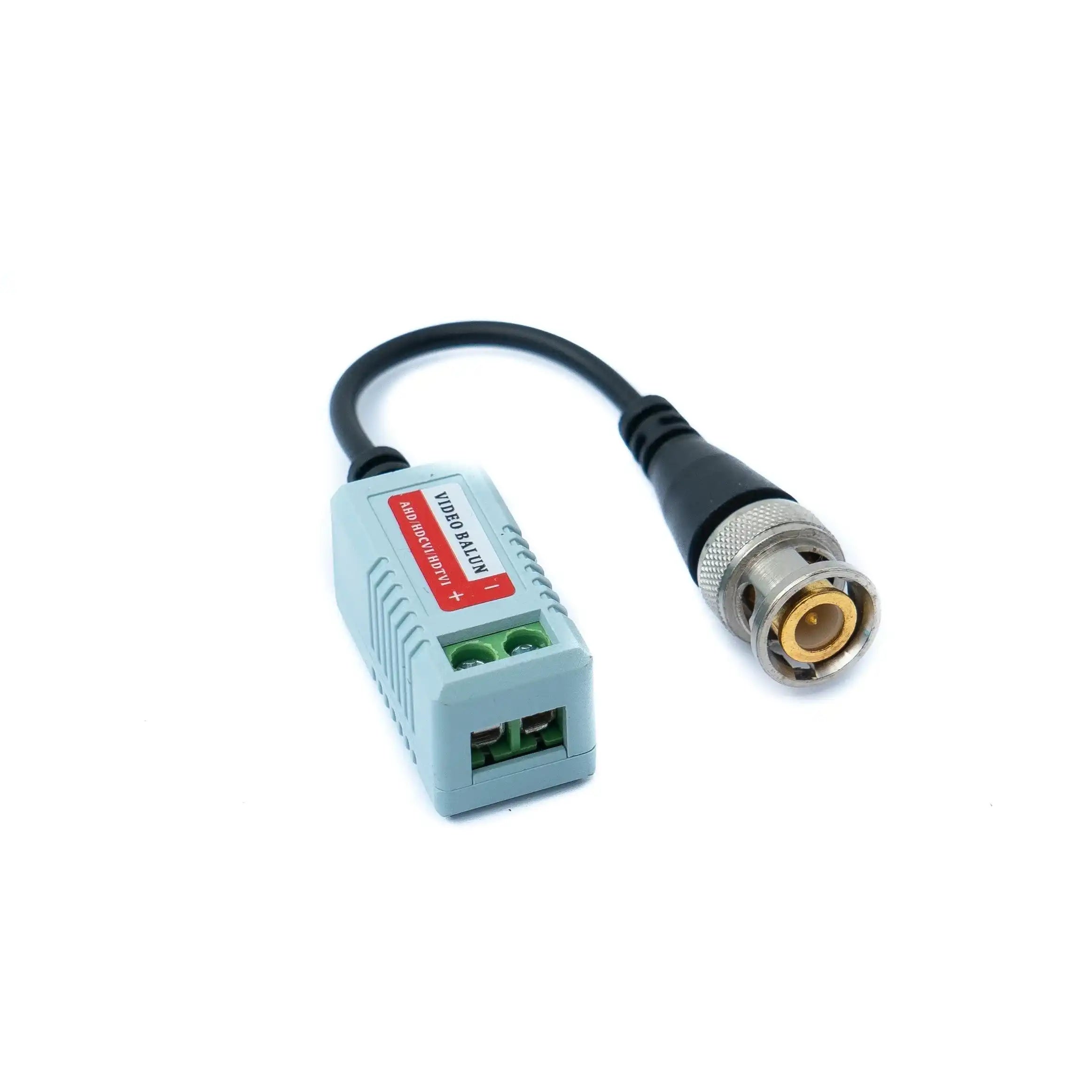 SYSTEM-S 2x UTP Kabel 10 cm Screw Lock zu BNC Stecker für HD Kameras Adapter in Schwarz