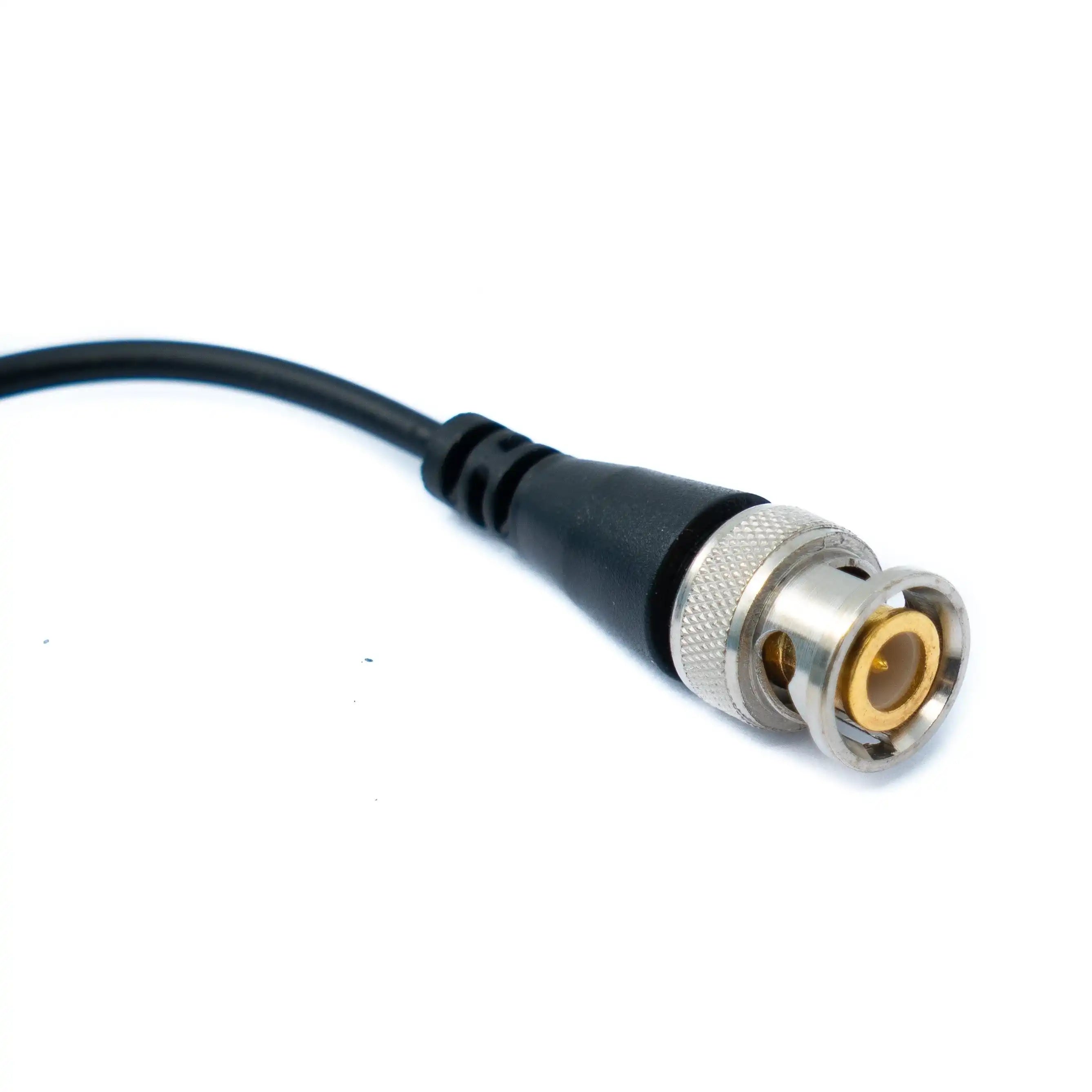 SYSTEM-S 2x UTP Kabel 10 cm Screw Lock zu BNC Stecker für HD Kameras Adapter in Schwarz