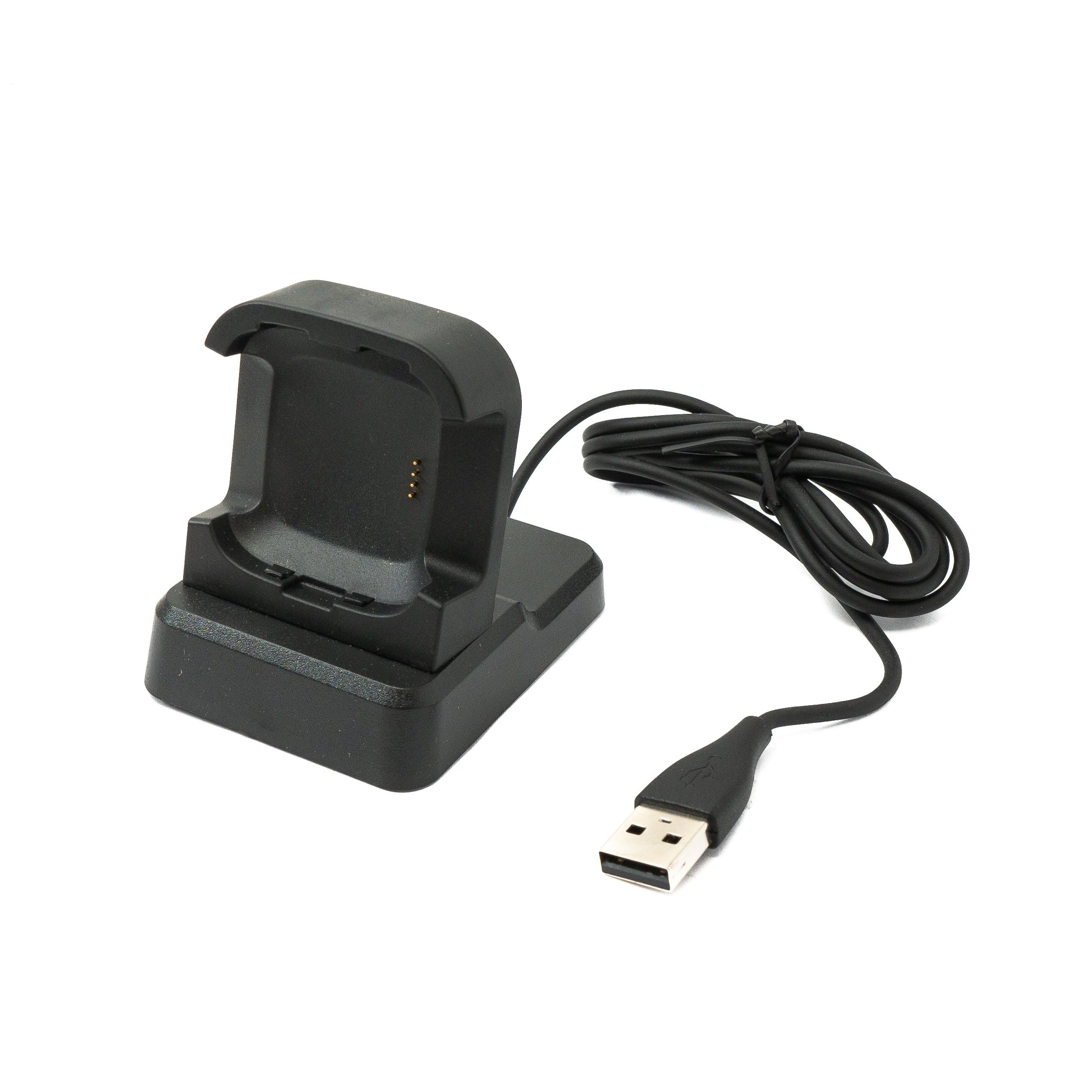 USB 2.0 Ladekabel 120 cm Docking Station Für Fitbit Versa 1 Smartwatch Schwarz Ladegerät