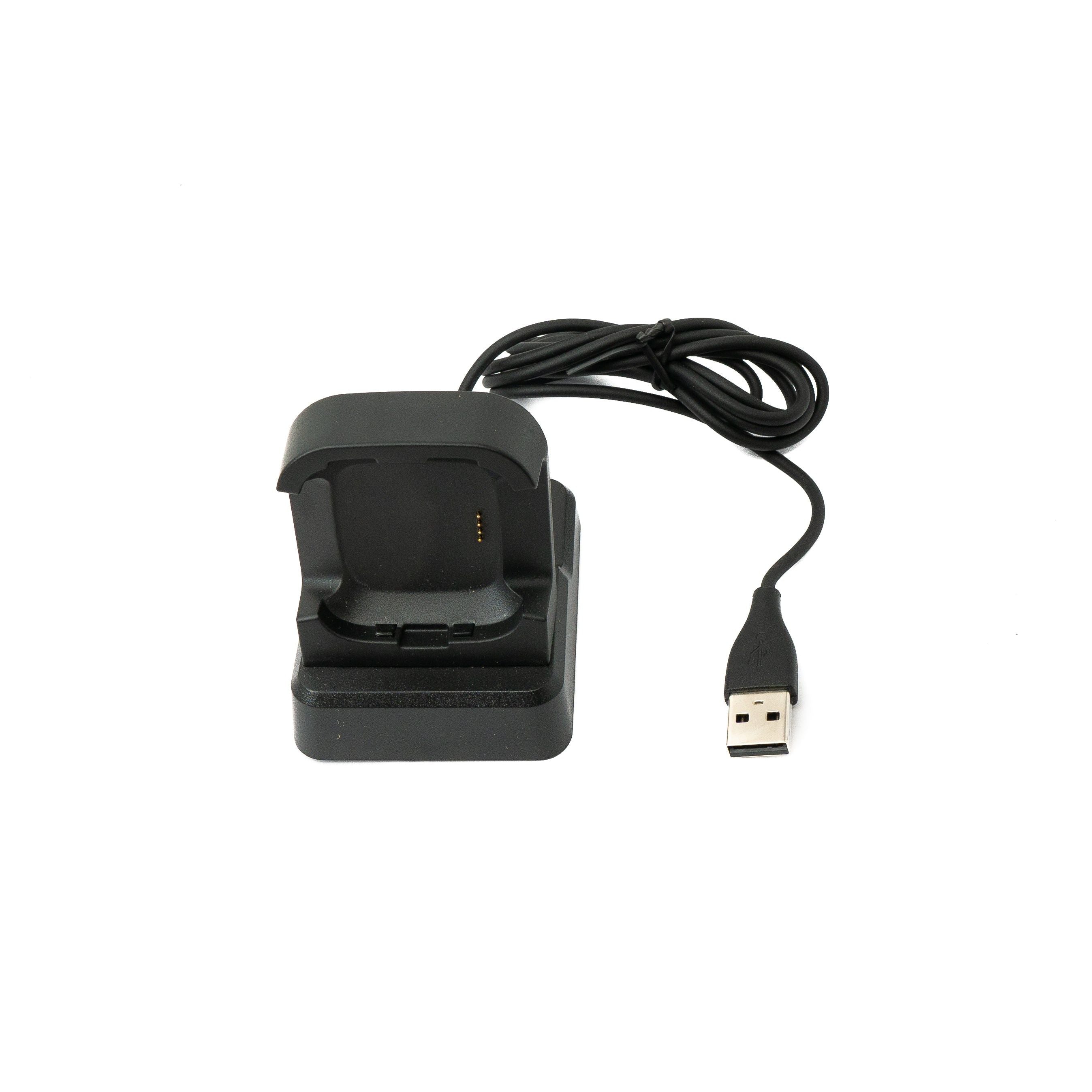 USB 2.0 Ladekabel 120 cm Docking Station Für Fitbit Versa 1 Smartwatch Schwarz Ladegerät