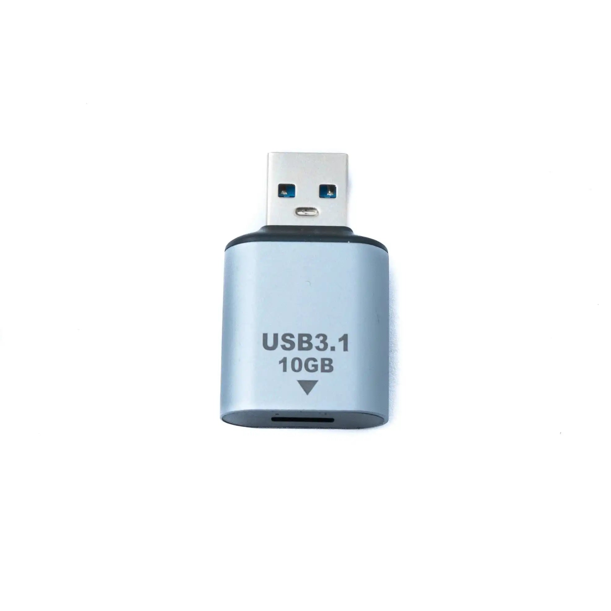 SYSTEM-S USB 3.1 Gen 2 Adapter Typ C Buchse zu Typ A Stecker Kabel in Grau