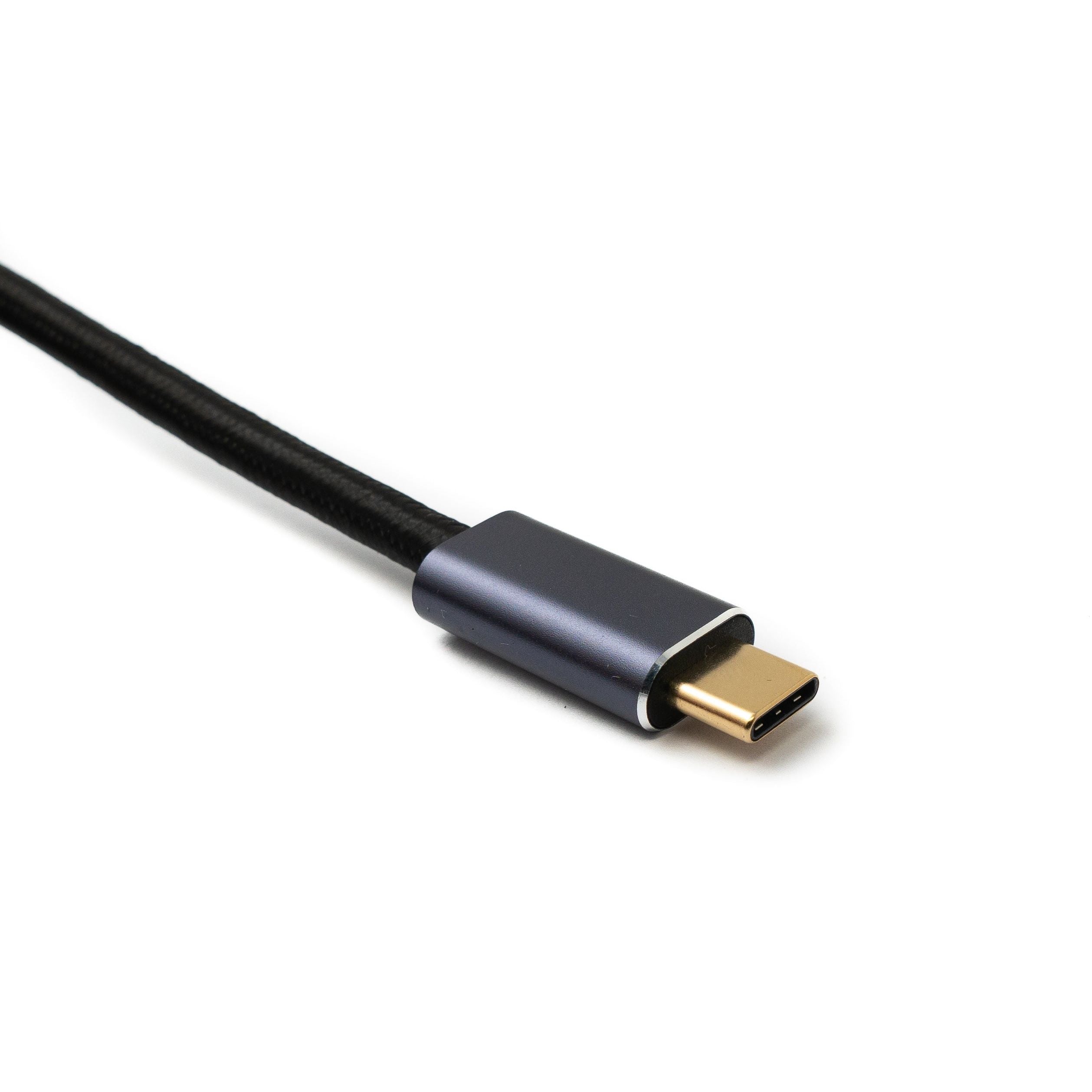 SYSTEM-S USB4 USB Kabel 200 cm Typ C Stecker zu Stecker 20 Gbit/s USB 4.0 geflochten Schwarz