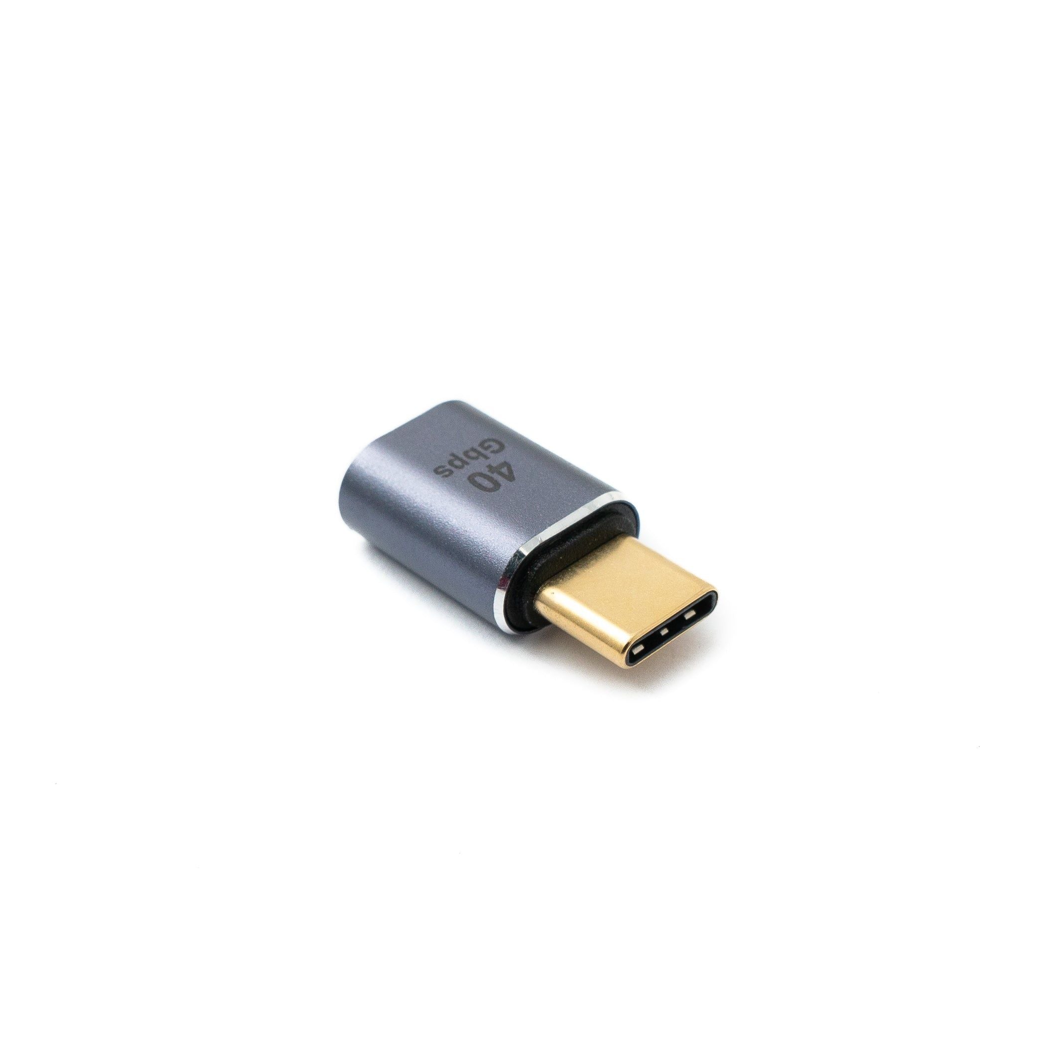 USB4 Adapter Typ C Stecker Zu Buchse 40 Gbit/s USB 4.0 Kabel In Grau Profi Qualität