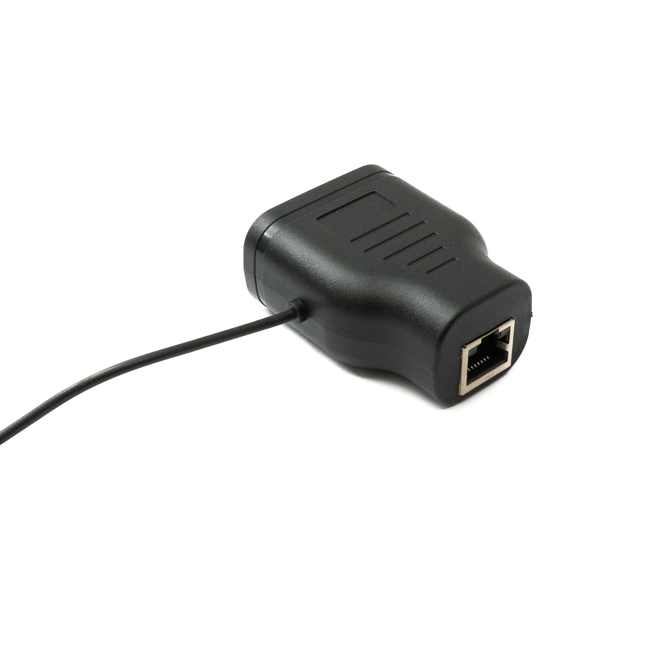 SYSTEM-S LAN Y Adapter 2x RJ45 Buchse Zu Buchse Ethernet Splitter USB 3.0 Kabel Schwarz