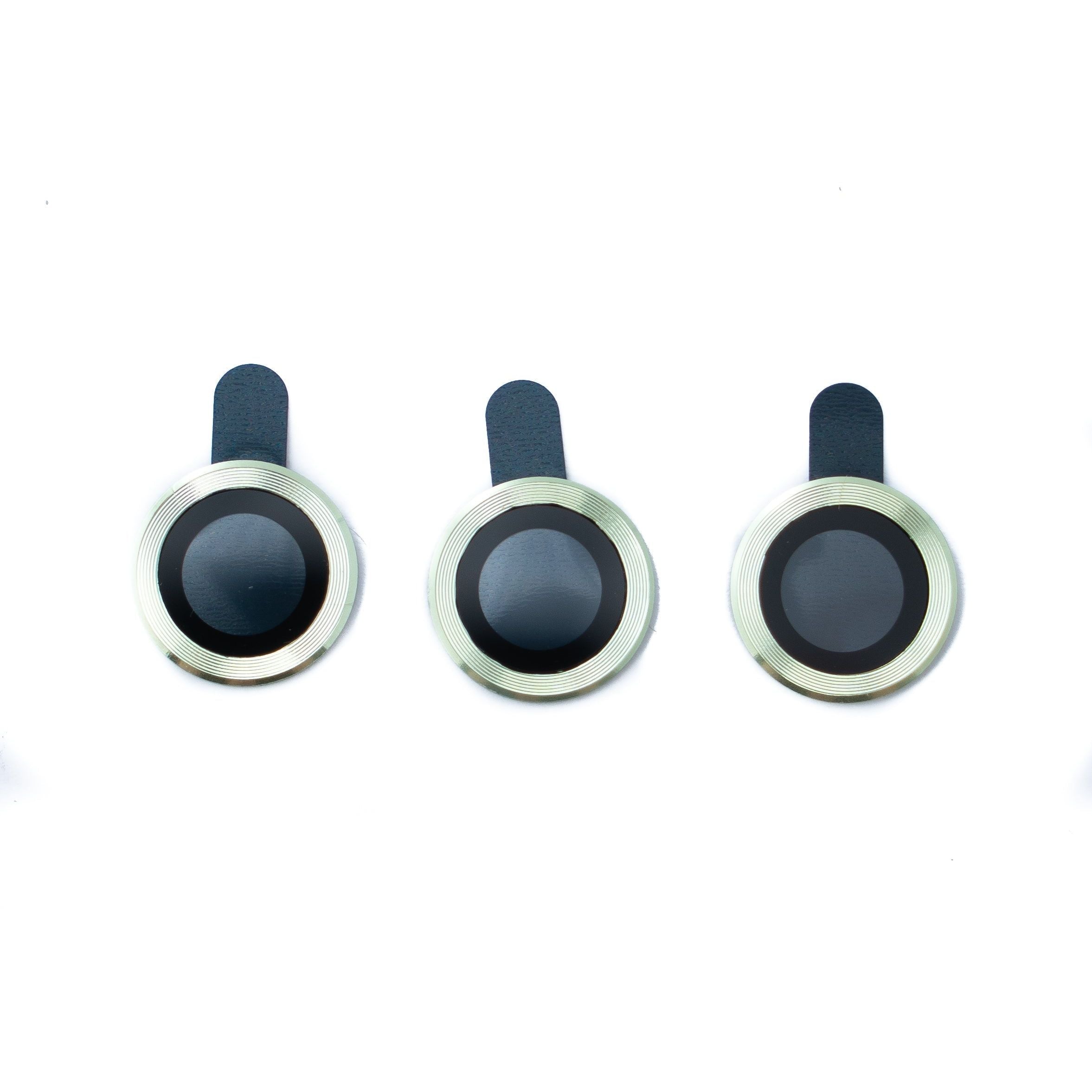 SYSTEM-S Kamera Schutz Linse Objektiv Abdeckung Glas Metall für iPhone 11 Pro + Max Grün