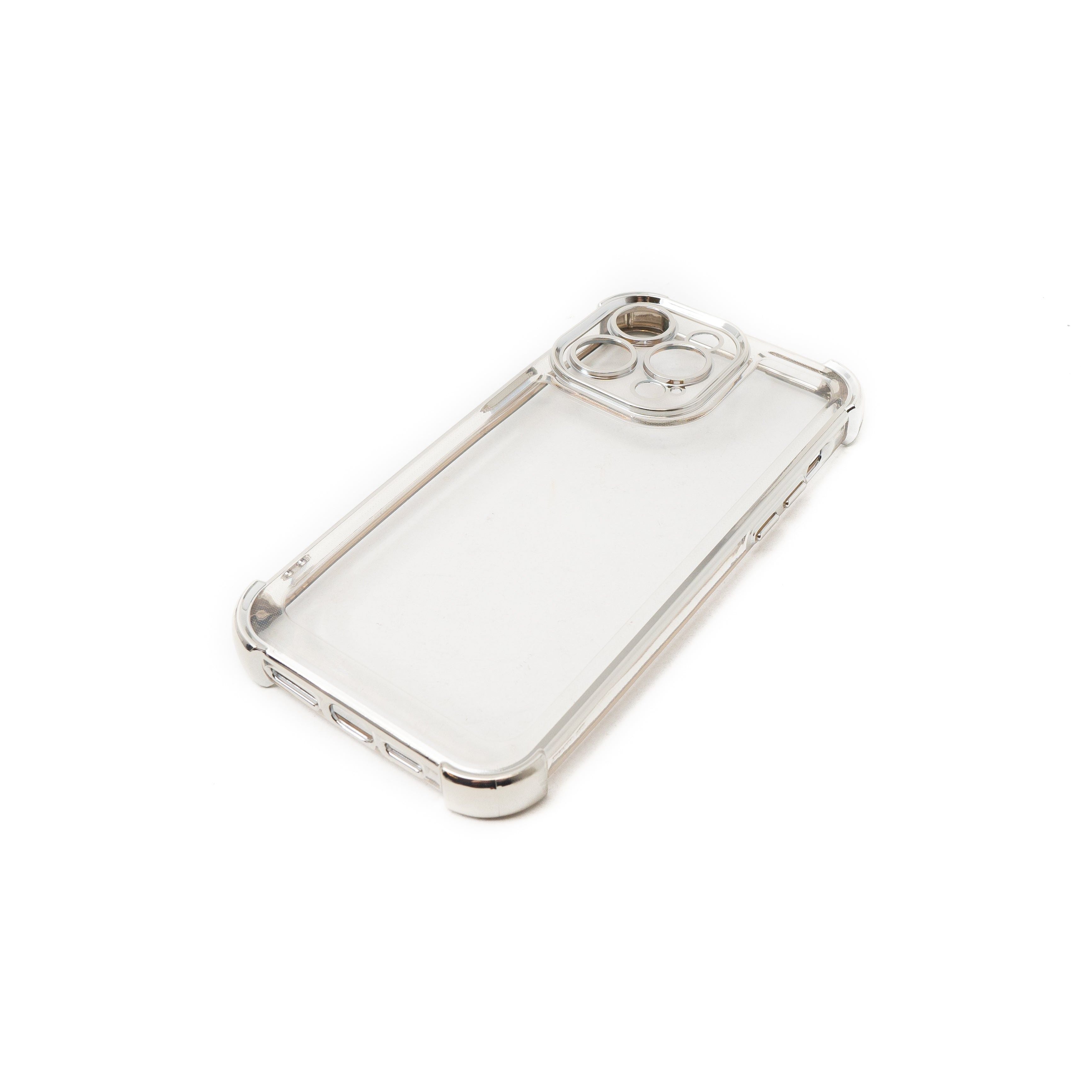 Glänzende Transparente TPU Schutzhülle Grau Für iPhone 14 Pro Max Stoßfest Und Rutschfest