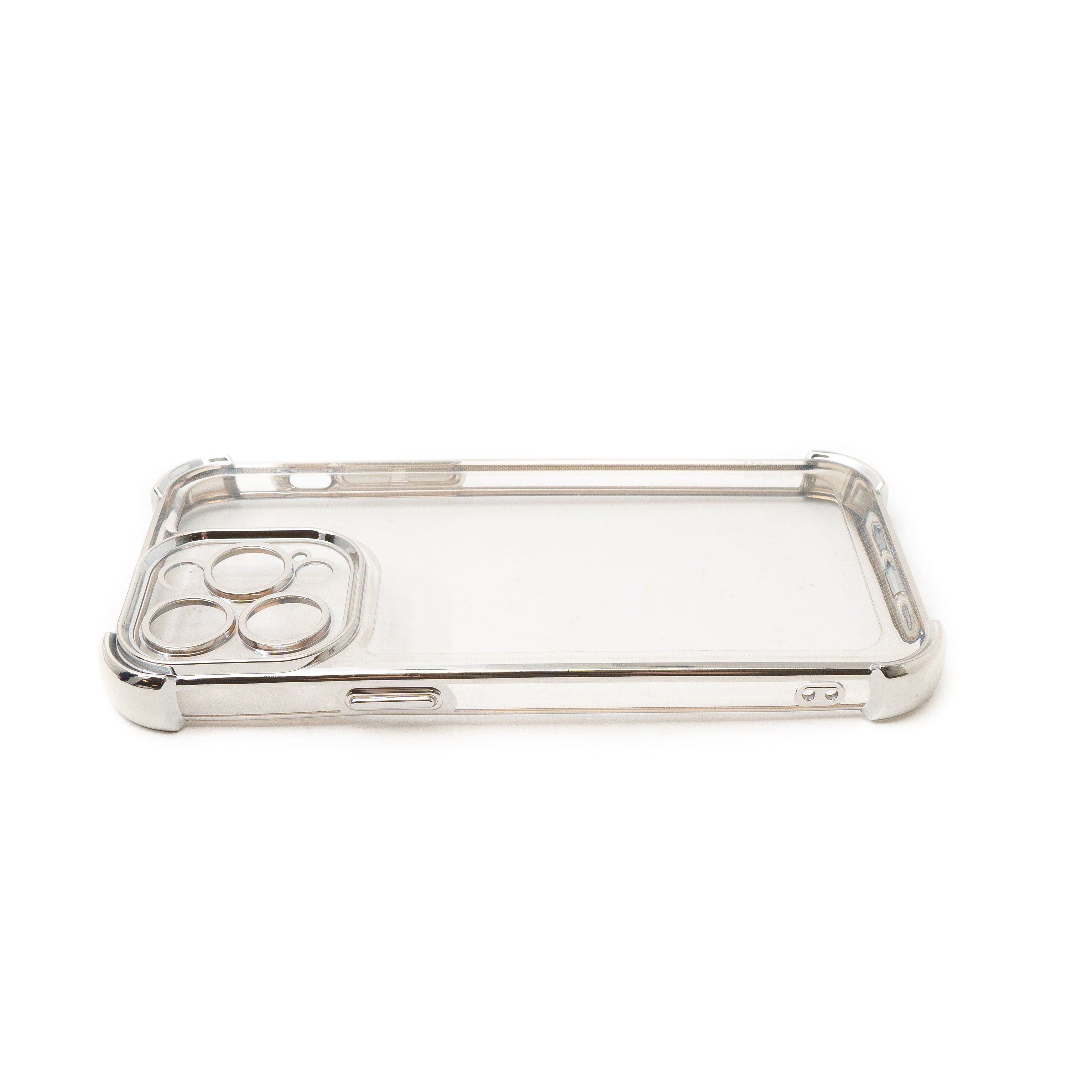 Glänzende Transparente TPU Schutzhülle Grau Für iPhone 14 Pro Max Stoßfest Und Rutschfest