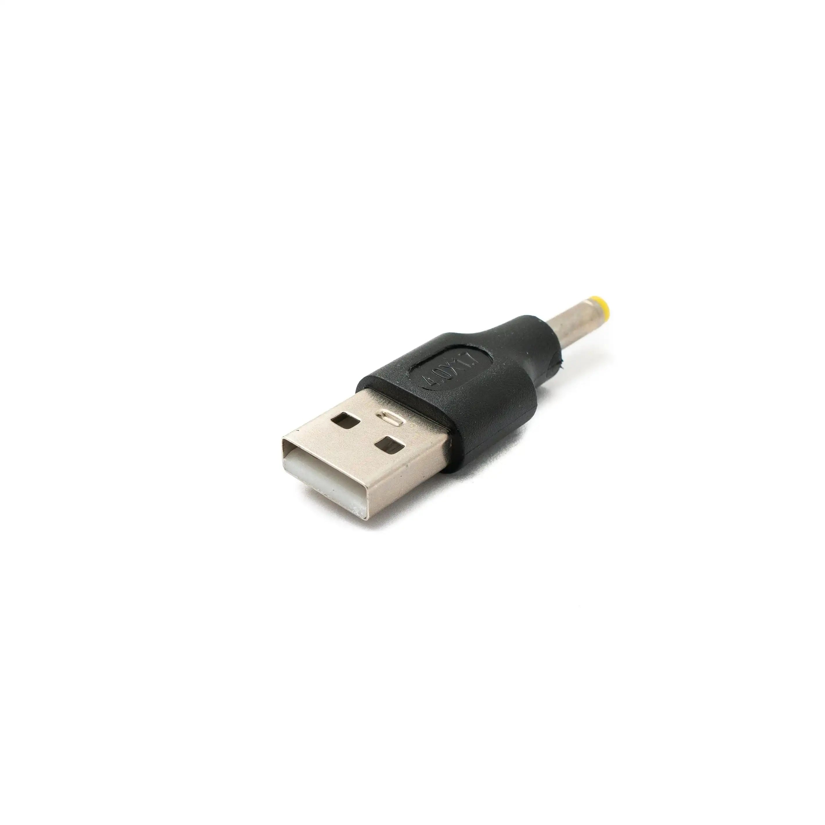 SYSTEM-S DC Adapter 20V 4,0 x 1,7 Stecker zu USB 2.0 Stecker Kabel in Schwarz