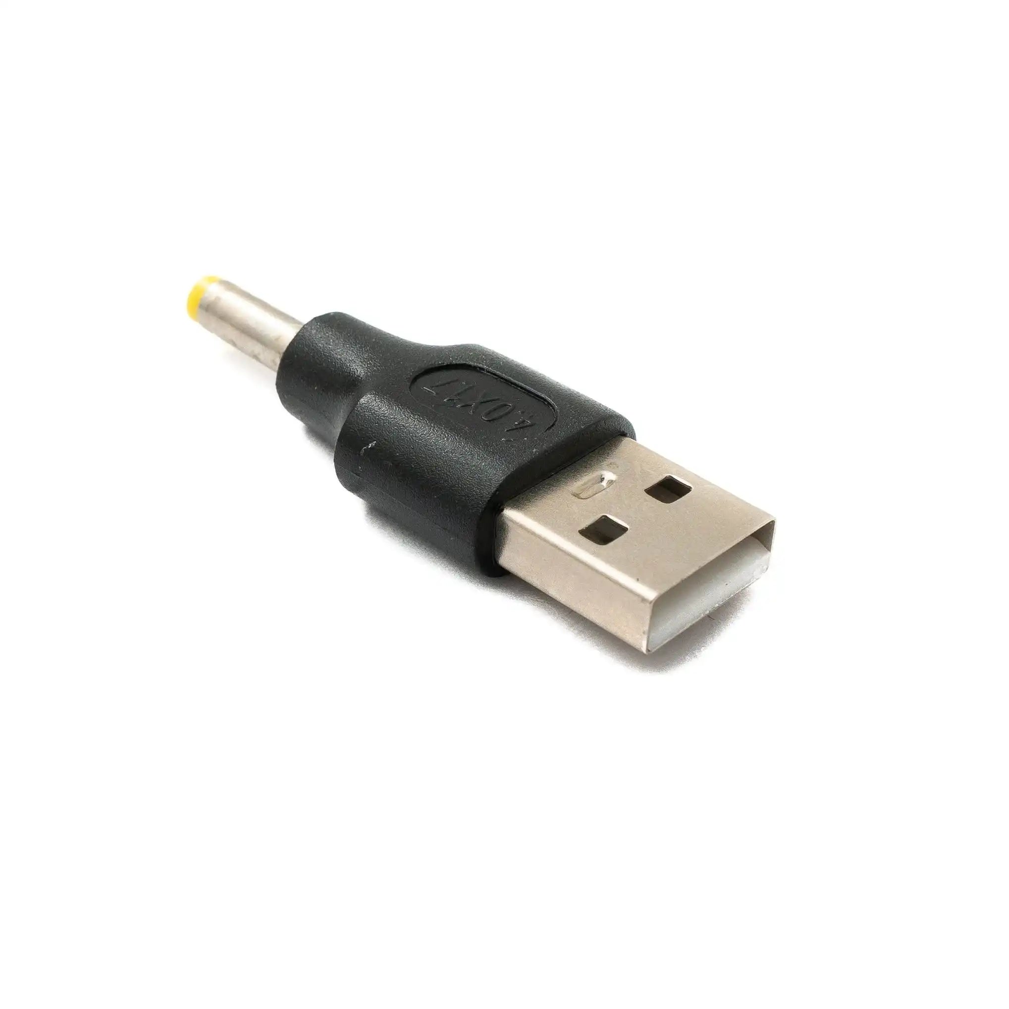 SYSTEM-S DC Adapter 20V 4,0 x 1,7 Stecker zu USB 2.0 Stecker Kabel in Schwarz