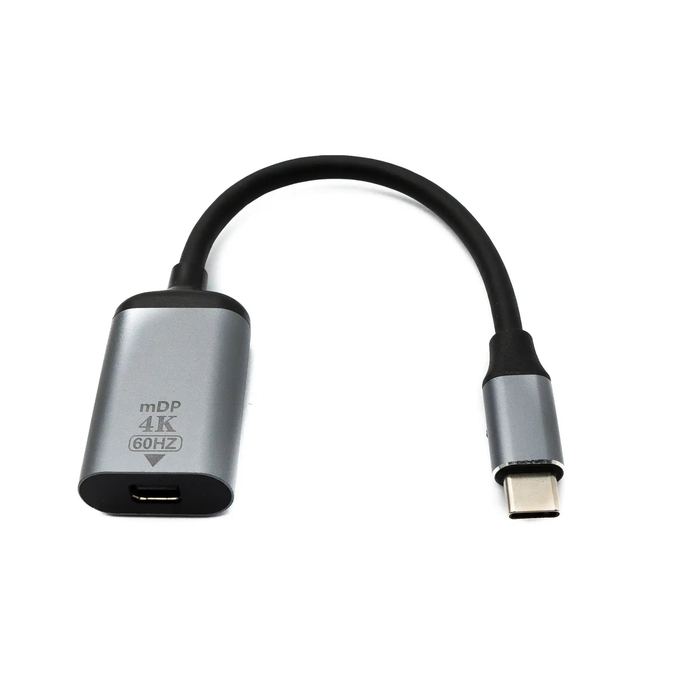 Mini DisplayPort Zu USB C Adapter Kabel 19 Cm Kompaktes 4K USB 3.1 Typ C Grau Für HD Displays