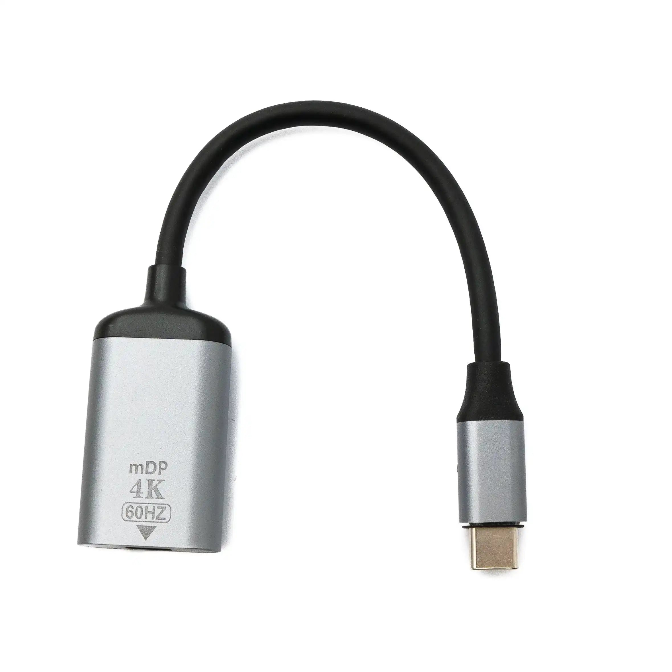 Mini DisplayPort Zu USB C Adapter Kabel 19 Cm Kompaktes 4K USB 3.1 Typ C Grau Für HD Displays